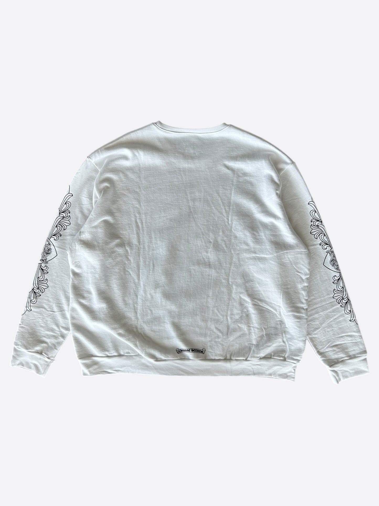 Chrome Hearts White & Black Love You Neck Logo Sweater