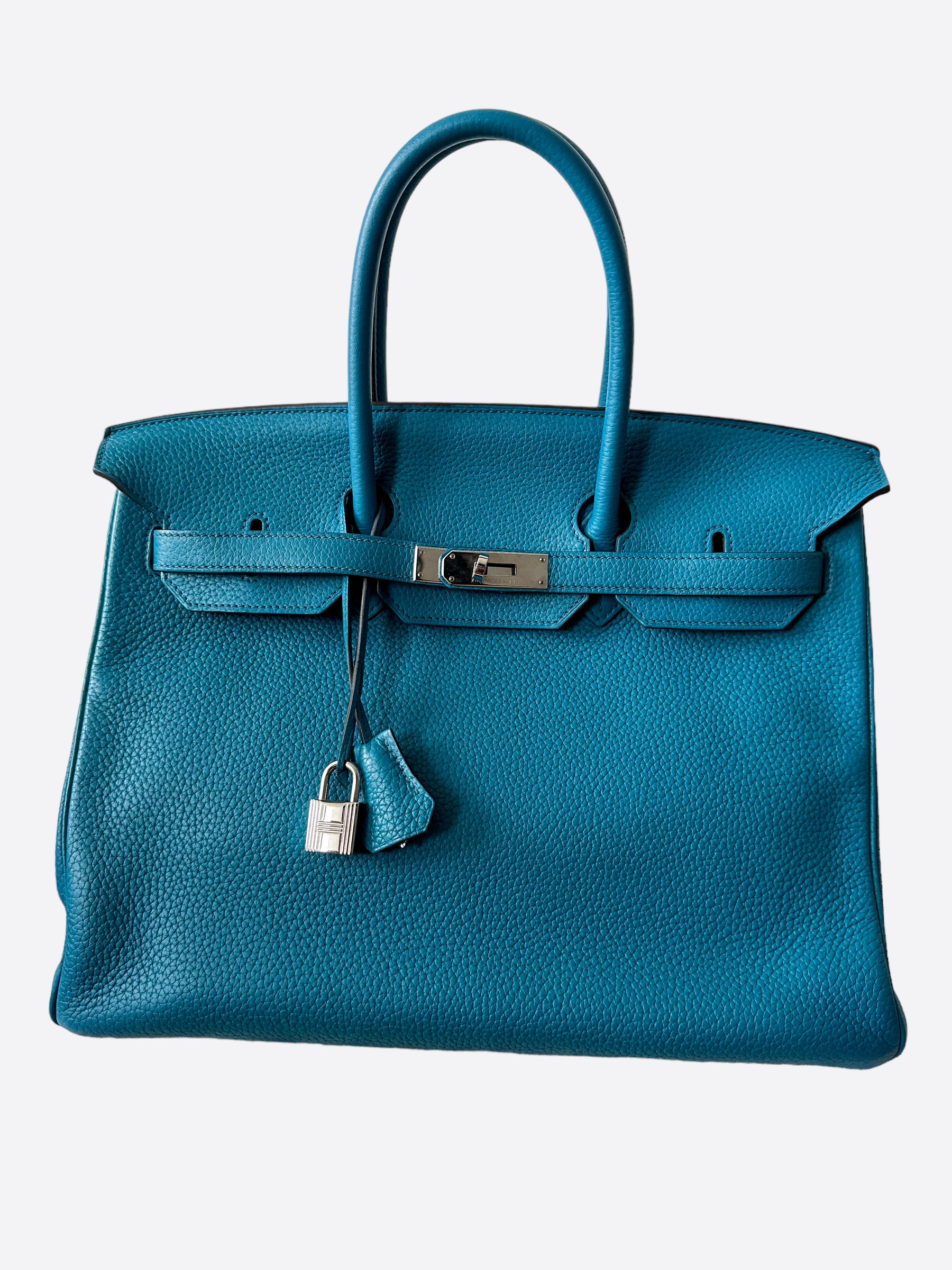 Hermes Blue Paon Birkin 35 Bag at 1stDibs