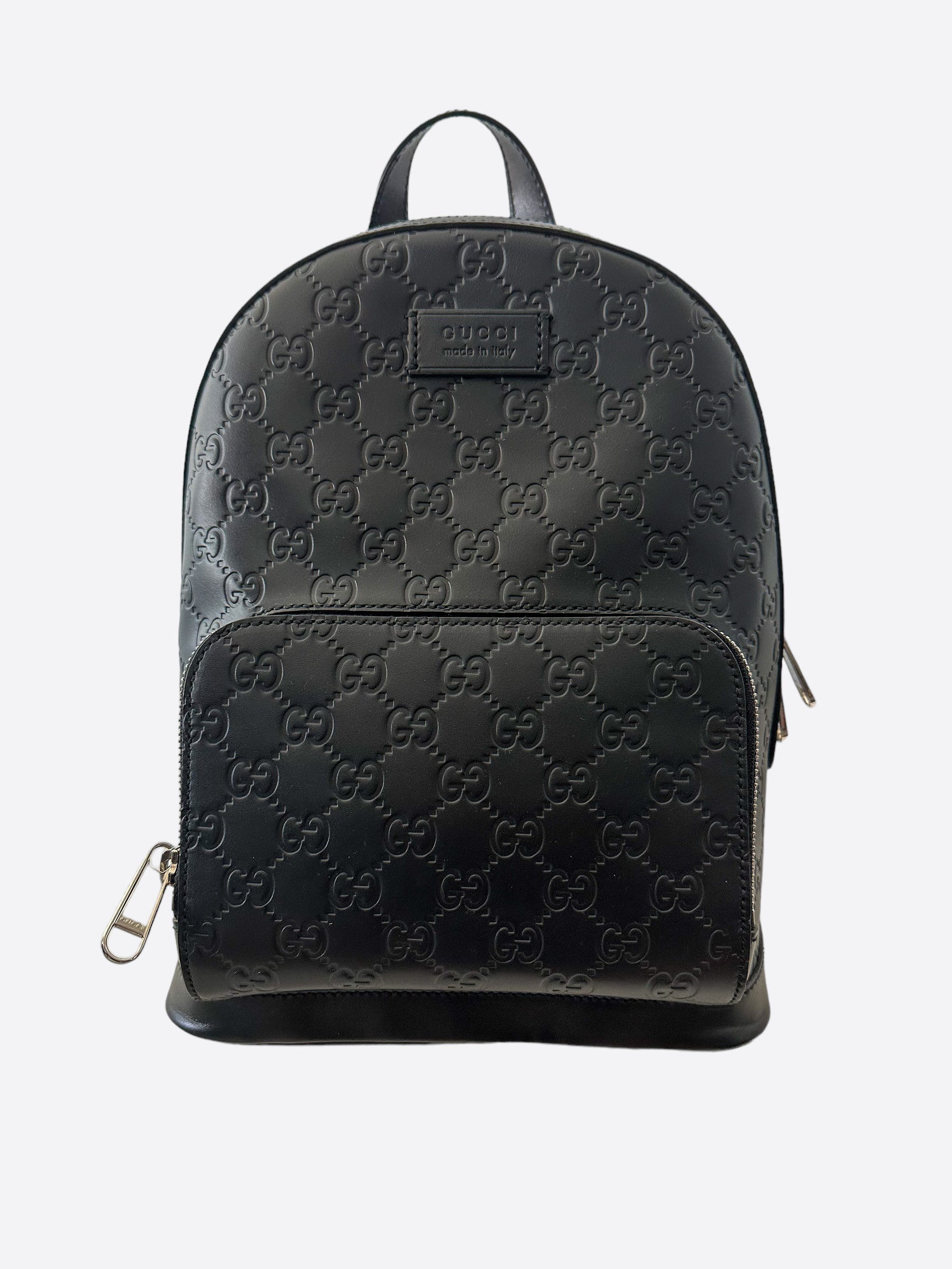 gucci mini backpack used Gucci Black Supreme GG Monogram Mini Backpack – Savonches