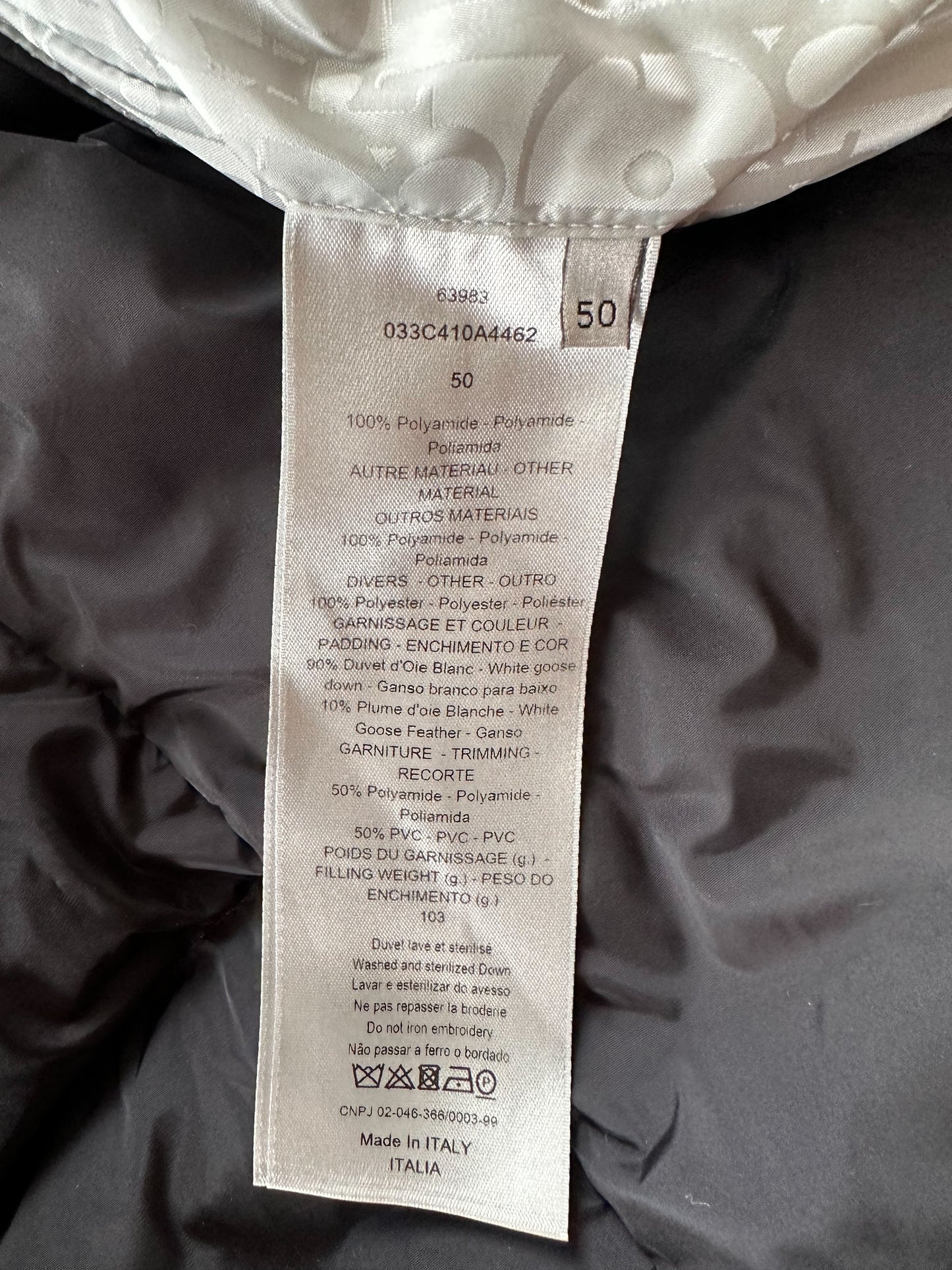 Dior Silver Oblique Puffer Vest