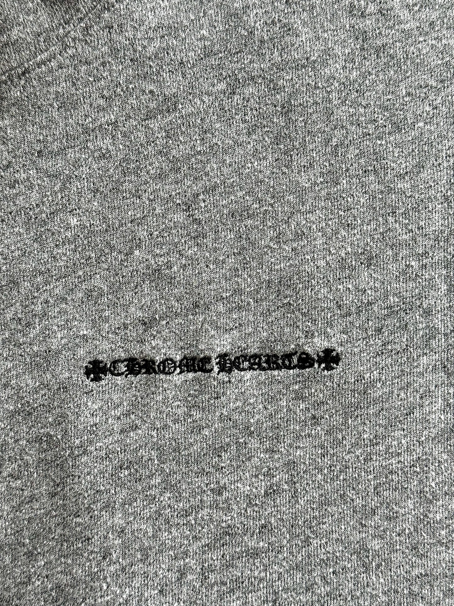 Chrome Hearts Grey & Black Cross Patch Hoodie