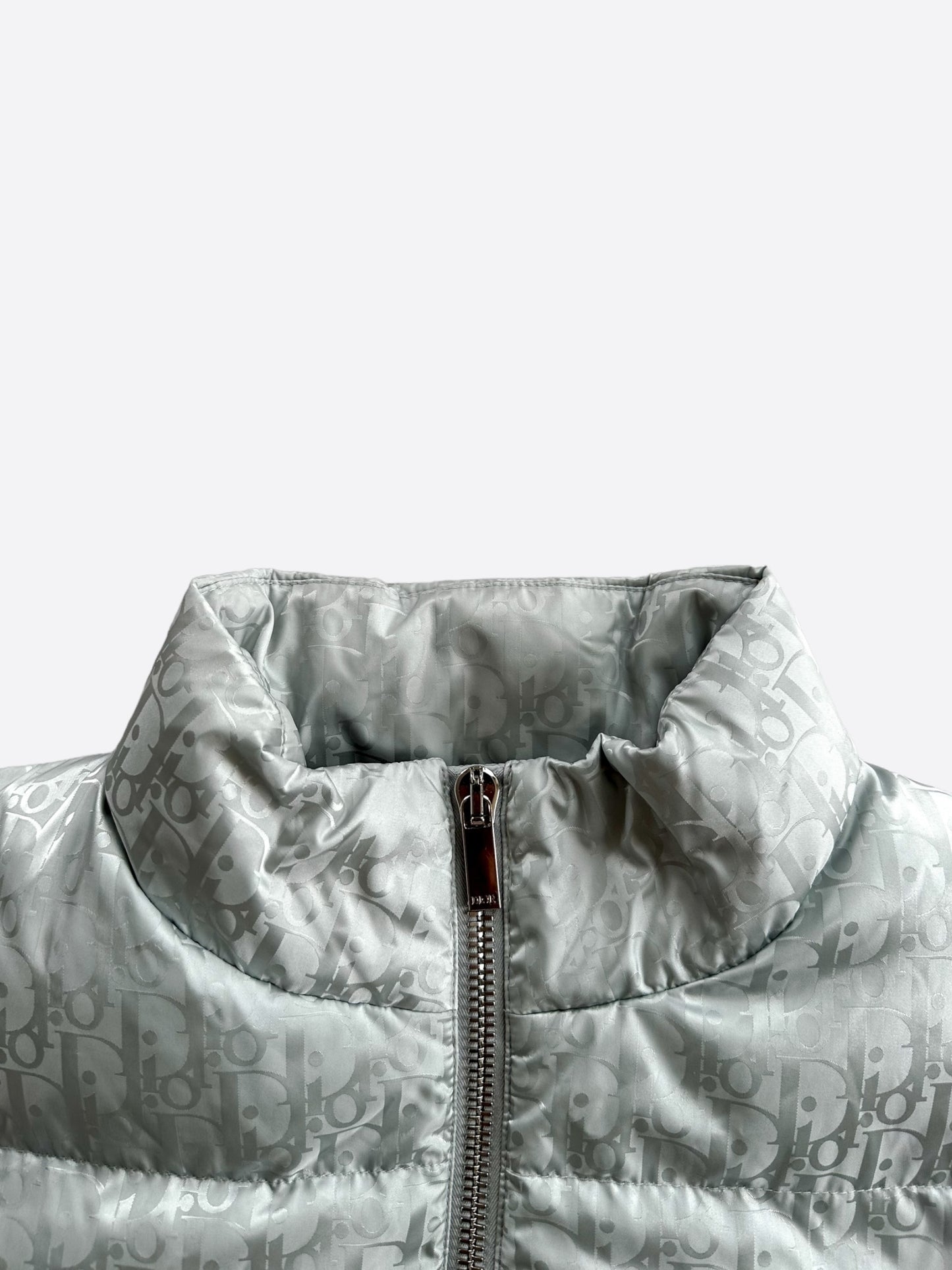 Dior Silver Oblique Puffer Vest