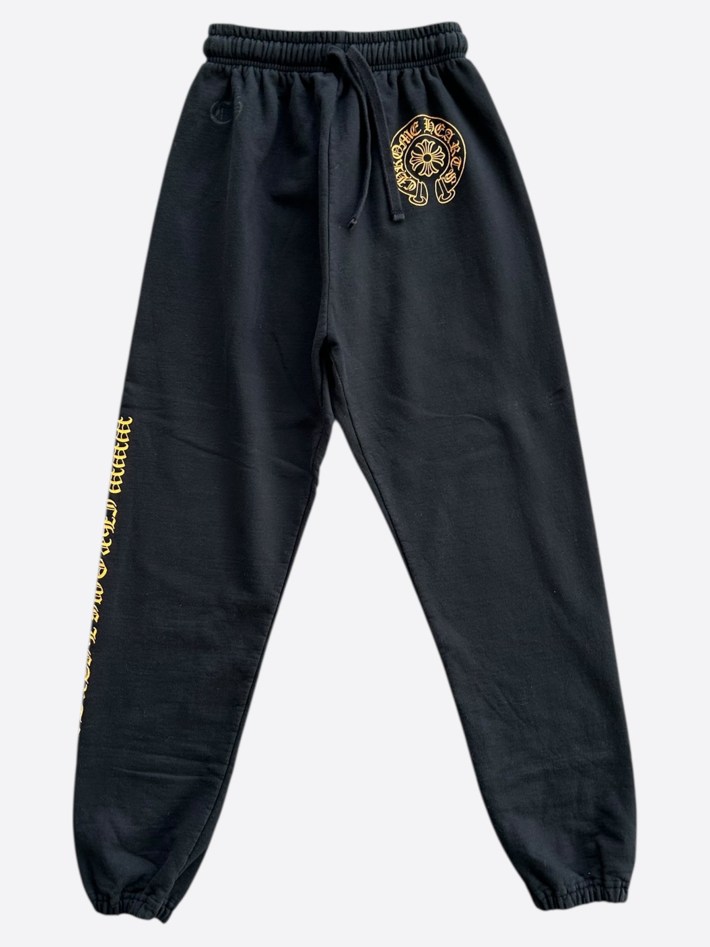 Chrome Hearts Black & Yellow Online Exclusive Horseshoe Logo Sweatpants