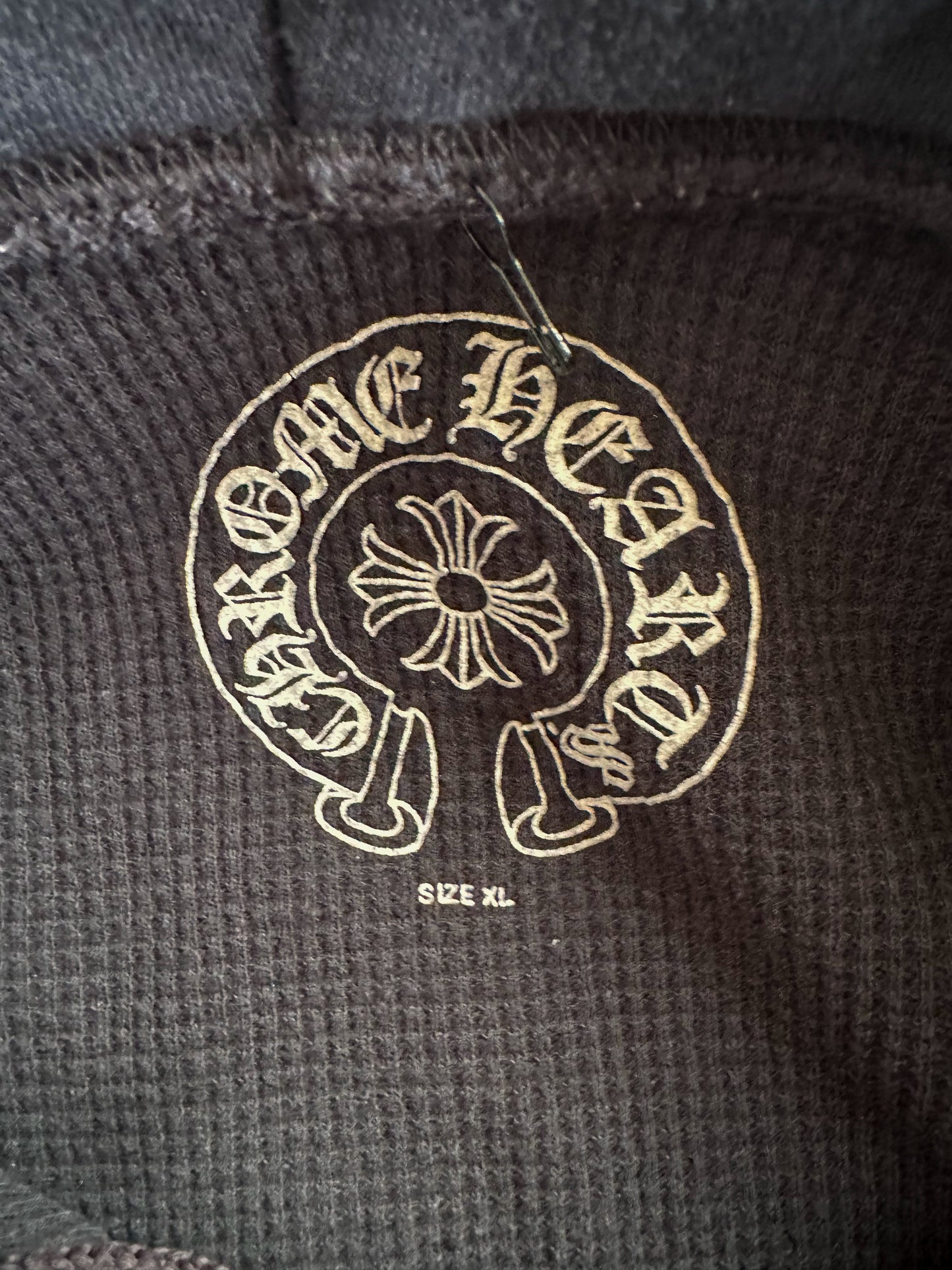 Chrome Hearts Black & Blue Cross logo Thermal Zip Up Hoodie