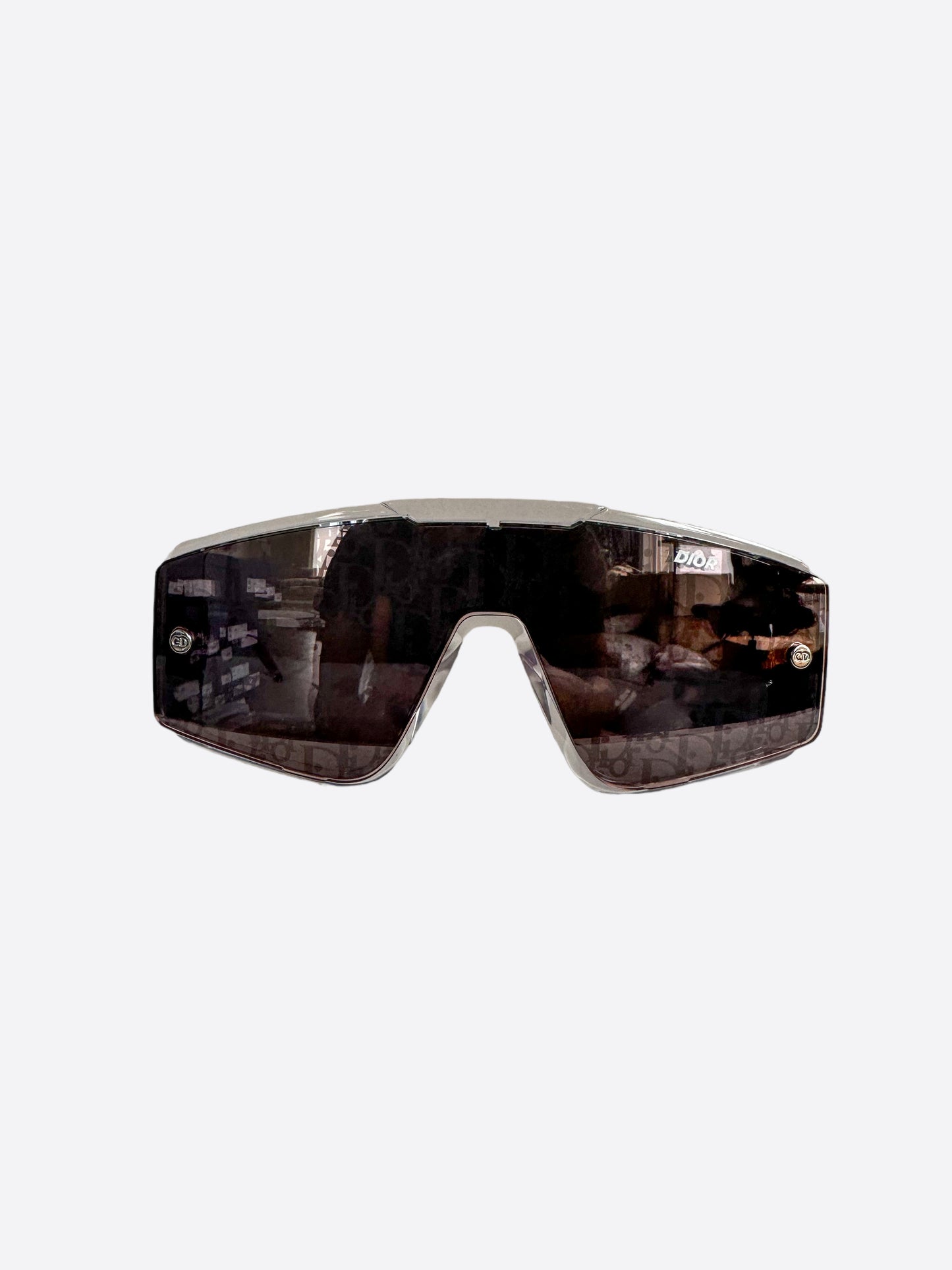 Dior Transparent & Blue Oblique Mask Sunglasses