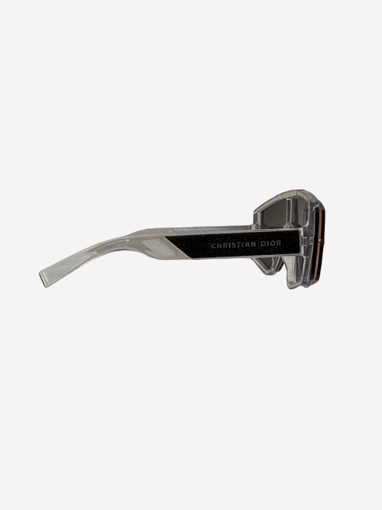 Dior Transparent & Blue Oblique Mask Sunglasses