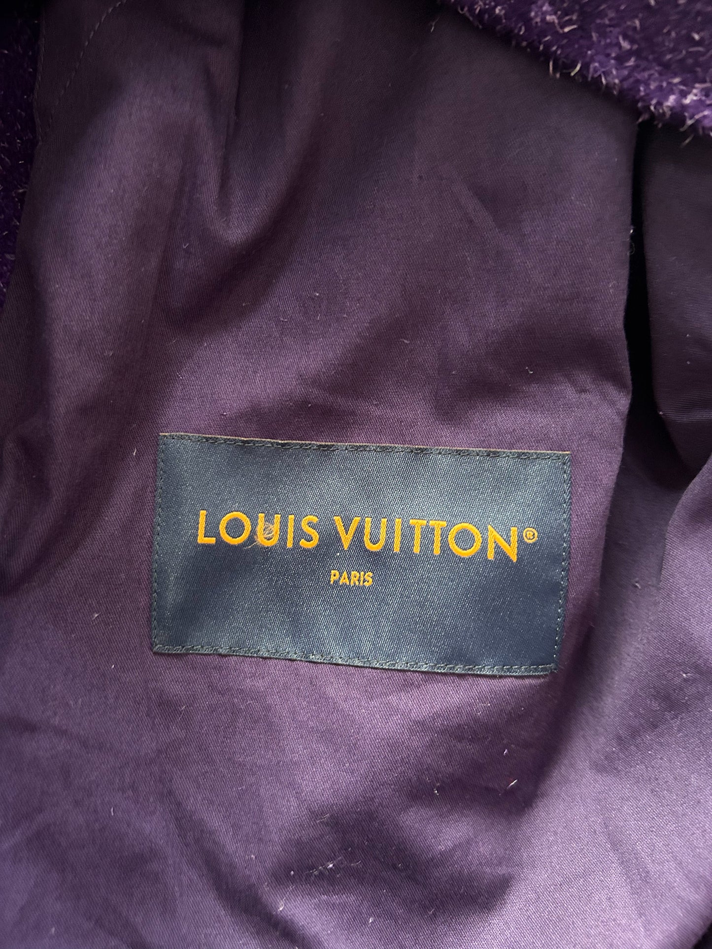 Louis Vuitton Purple Embossed Monogram Suede Workwear Jacket