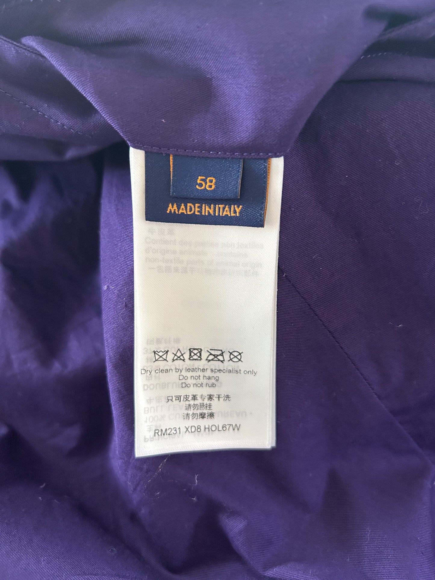 Louis Vuitton Purple Embossed Monogram Suede Workwear Jacket