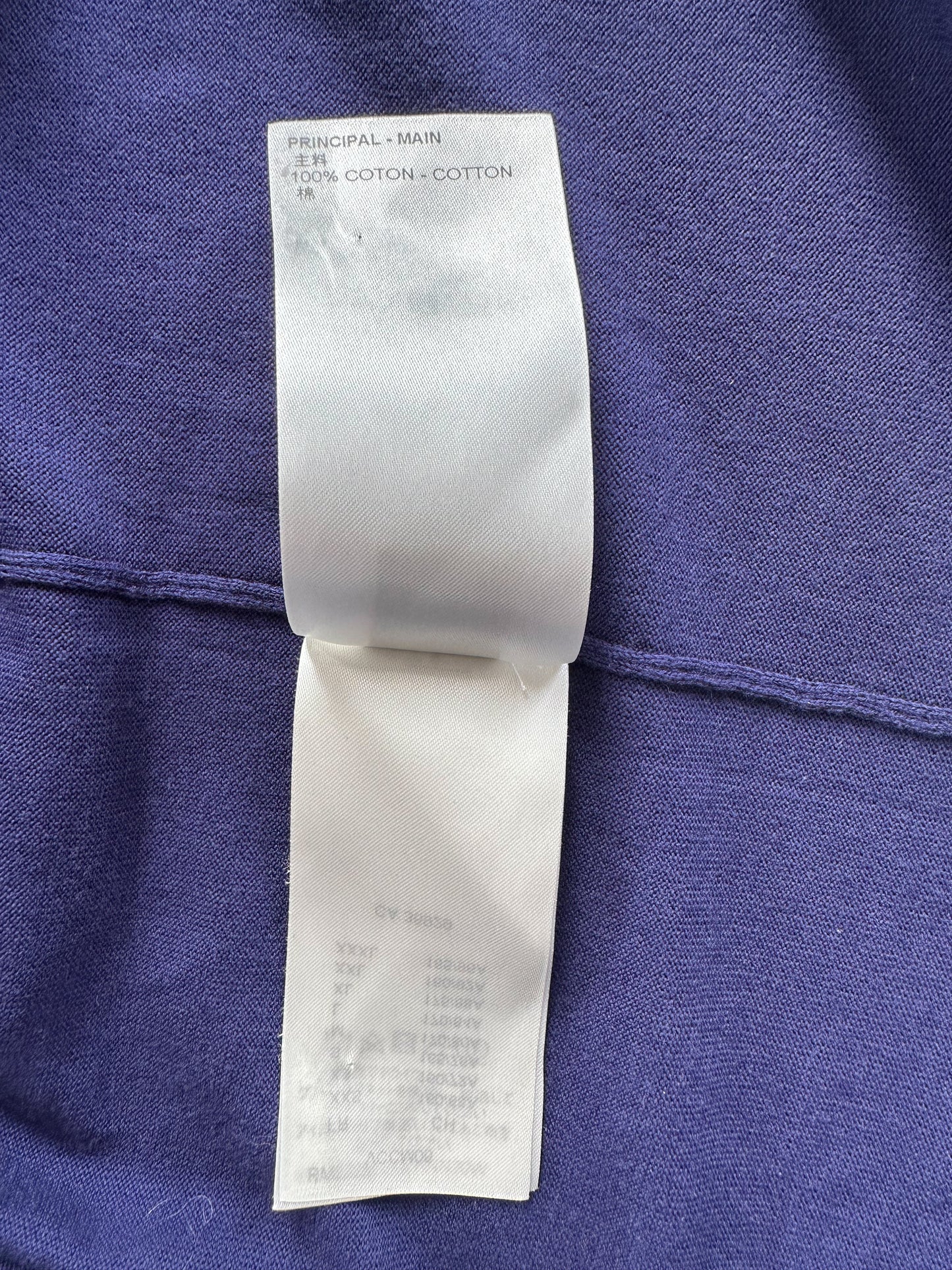 Louis Vuitton Blue & White Script Logo Intarsia T-Shirt