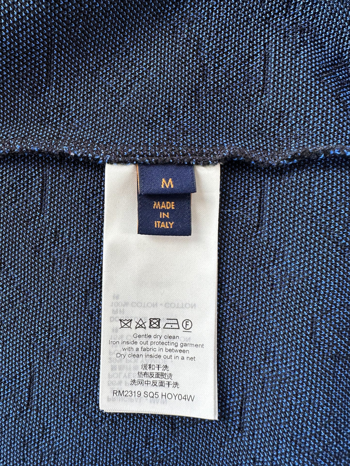 Louis Vuitton Black & Blue Monogram Zip Up Hoodie