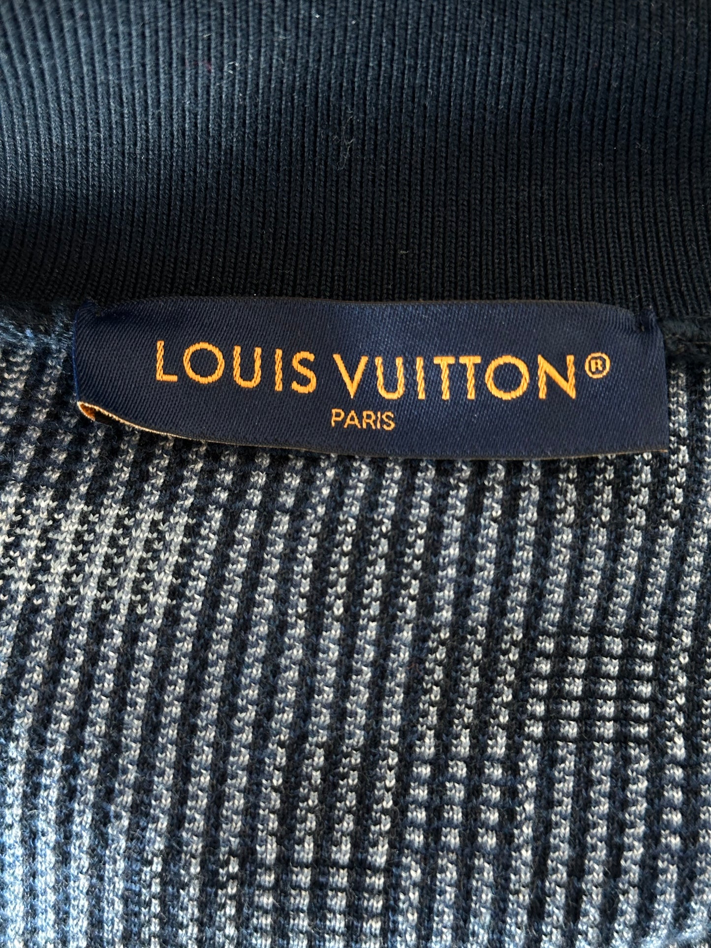 Louis Vuitton Blue Damoflage Bomber Jacket