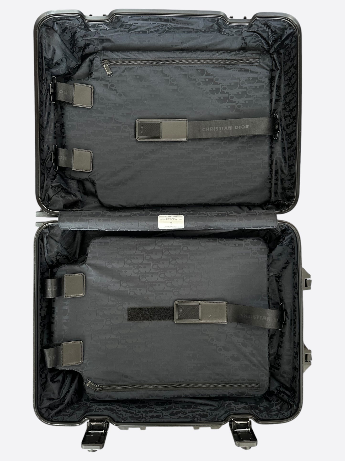 Dior Rimowa Black Oblique Carry-On Luggage