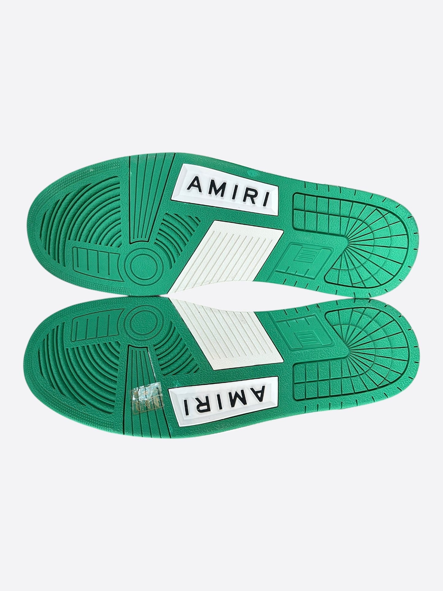 Amiri Green & White Skeleton Low Top Sneakers