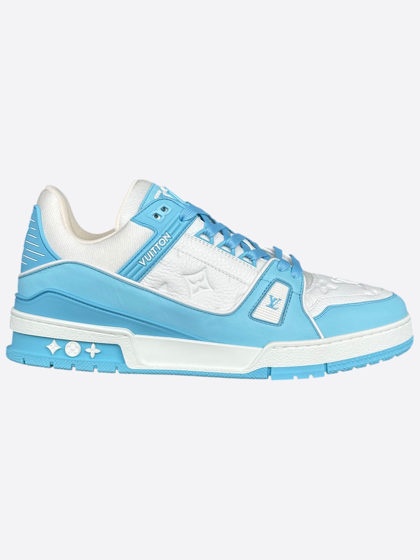 Louis Vuitton Blue & White Monogram Trainers
