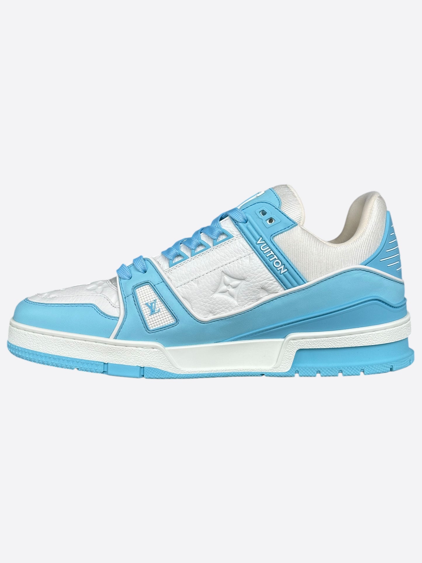 Louis Vuitton Blue & White Monogram Trainers