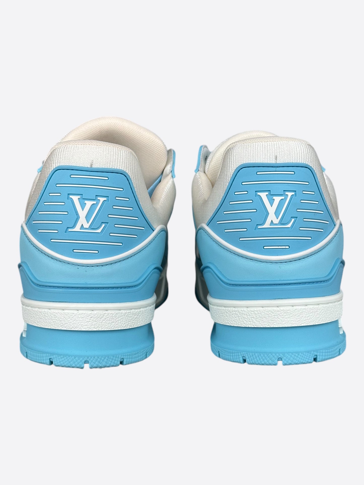 Louis Vuitton Blue & White Monogram Trainers