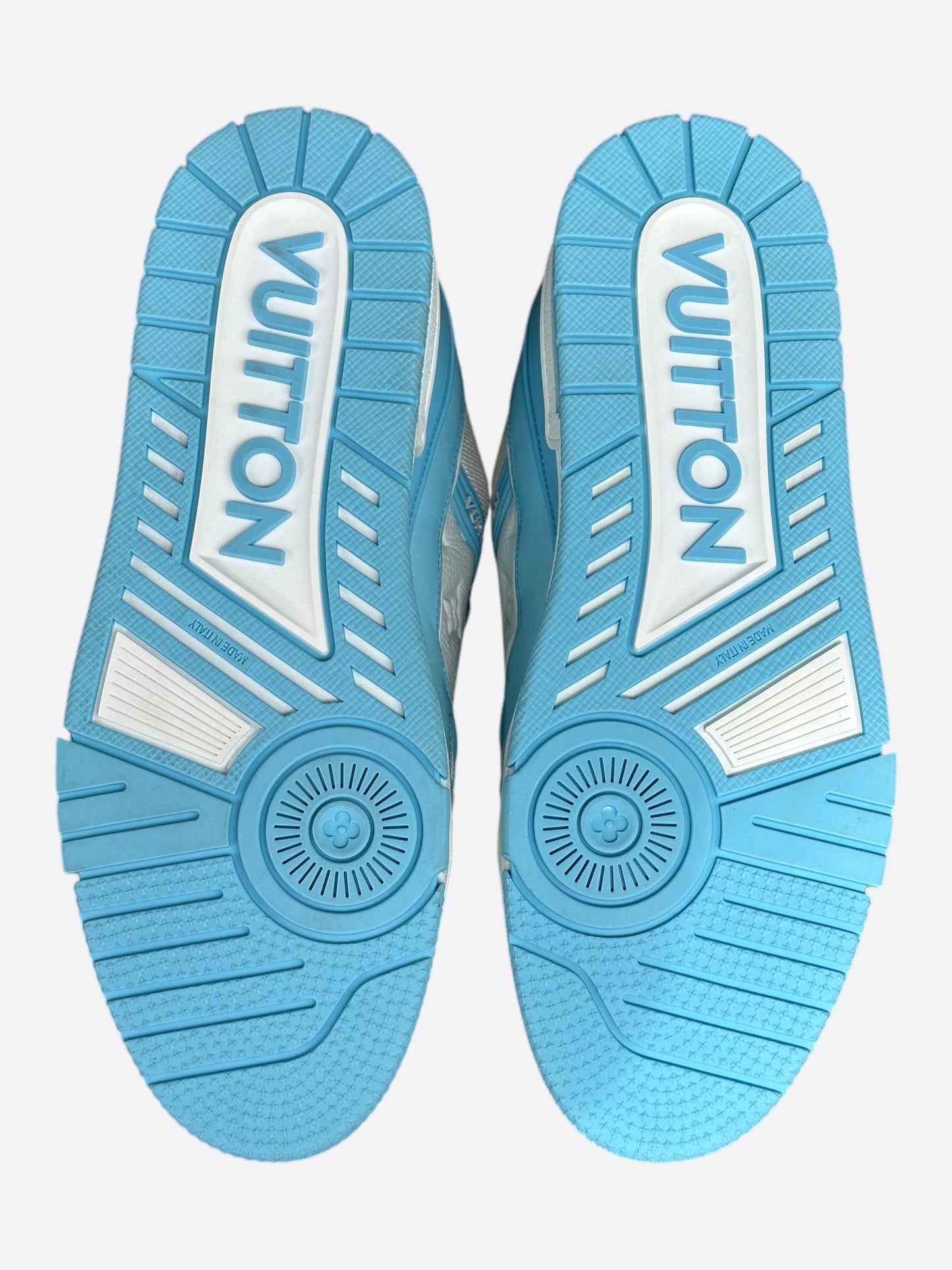 Louis Vuitton Blue & White Monogram Trainers