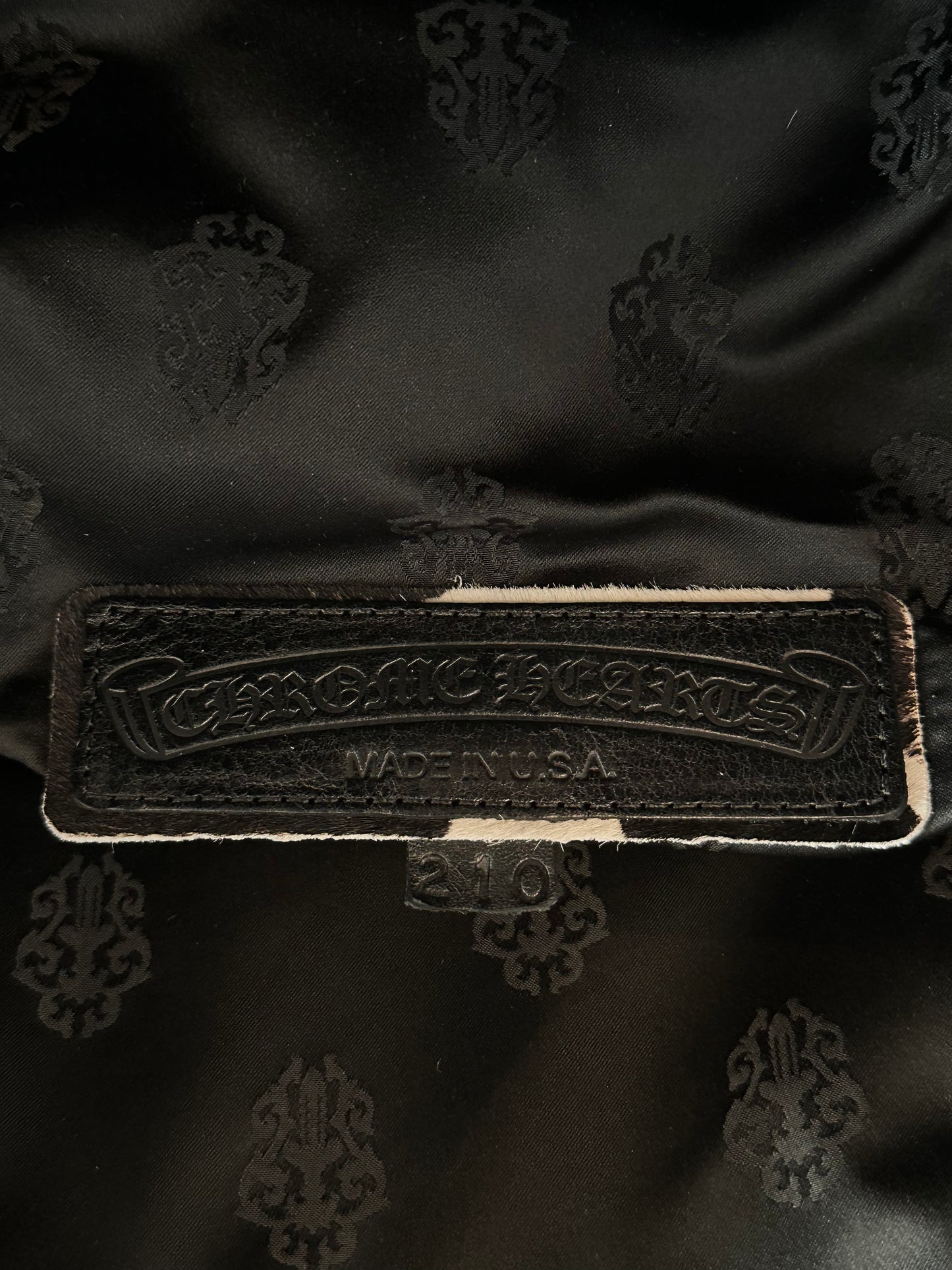 Chrome Hearts Red Cross Patch Cow Mini Duffel Bag