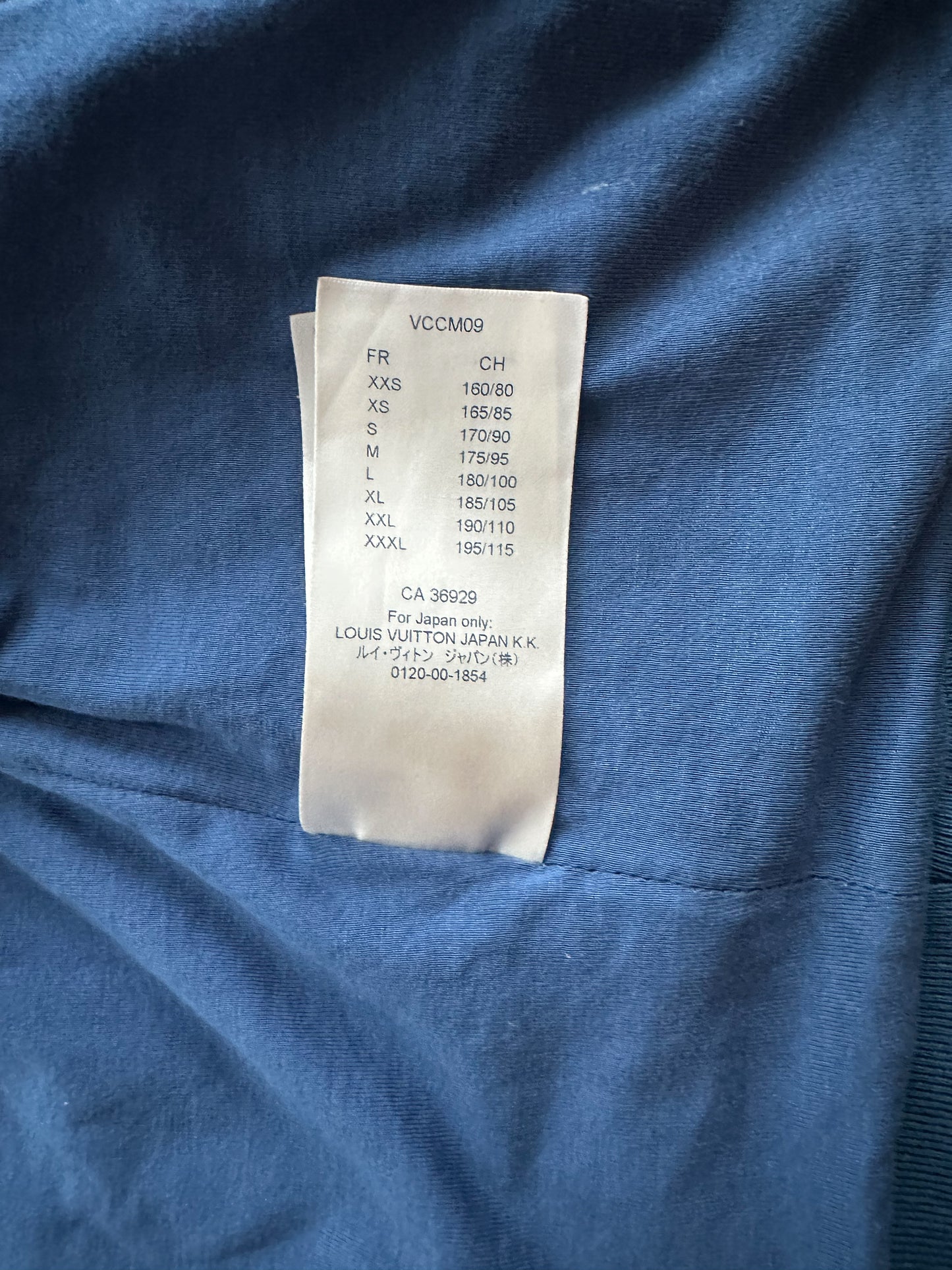 Louis Vuitton Blue Velour Monogram Track Jacket