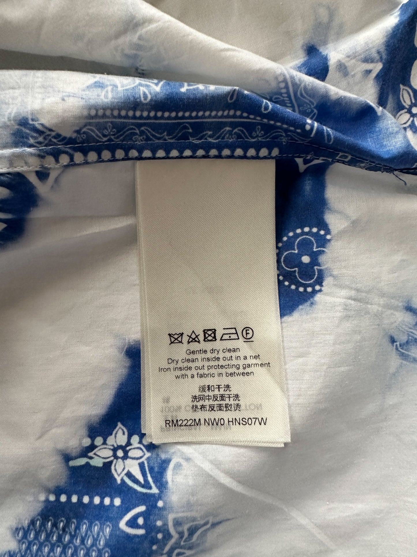Louis Vuitton Blue Monogram Bandana Button Up Shirt
