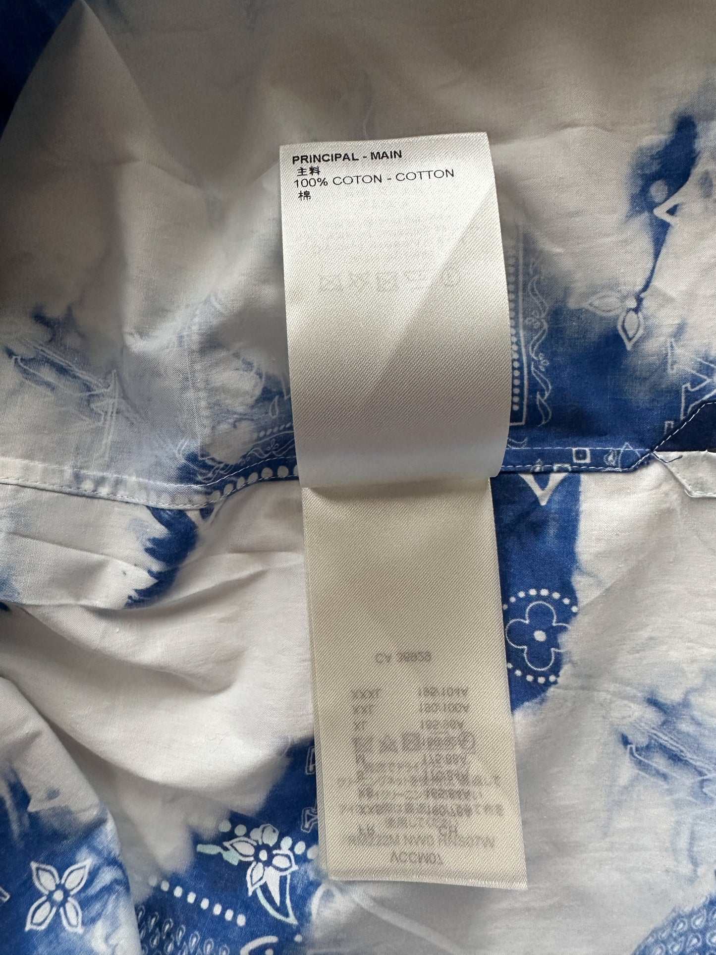 Louis Vuitton Blue Monogram Bandana Button Up Shirt