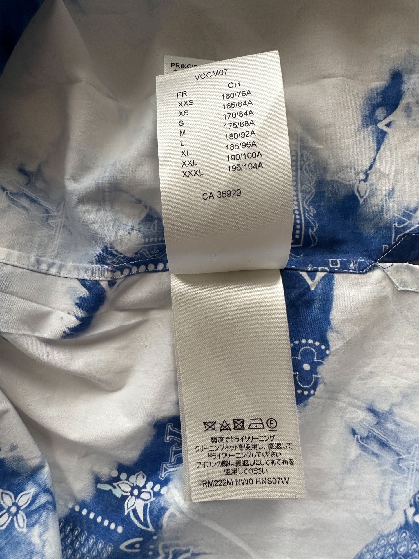 Louis Vuitton Blue Monogram Bandana Button Up Shirt