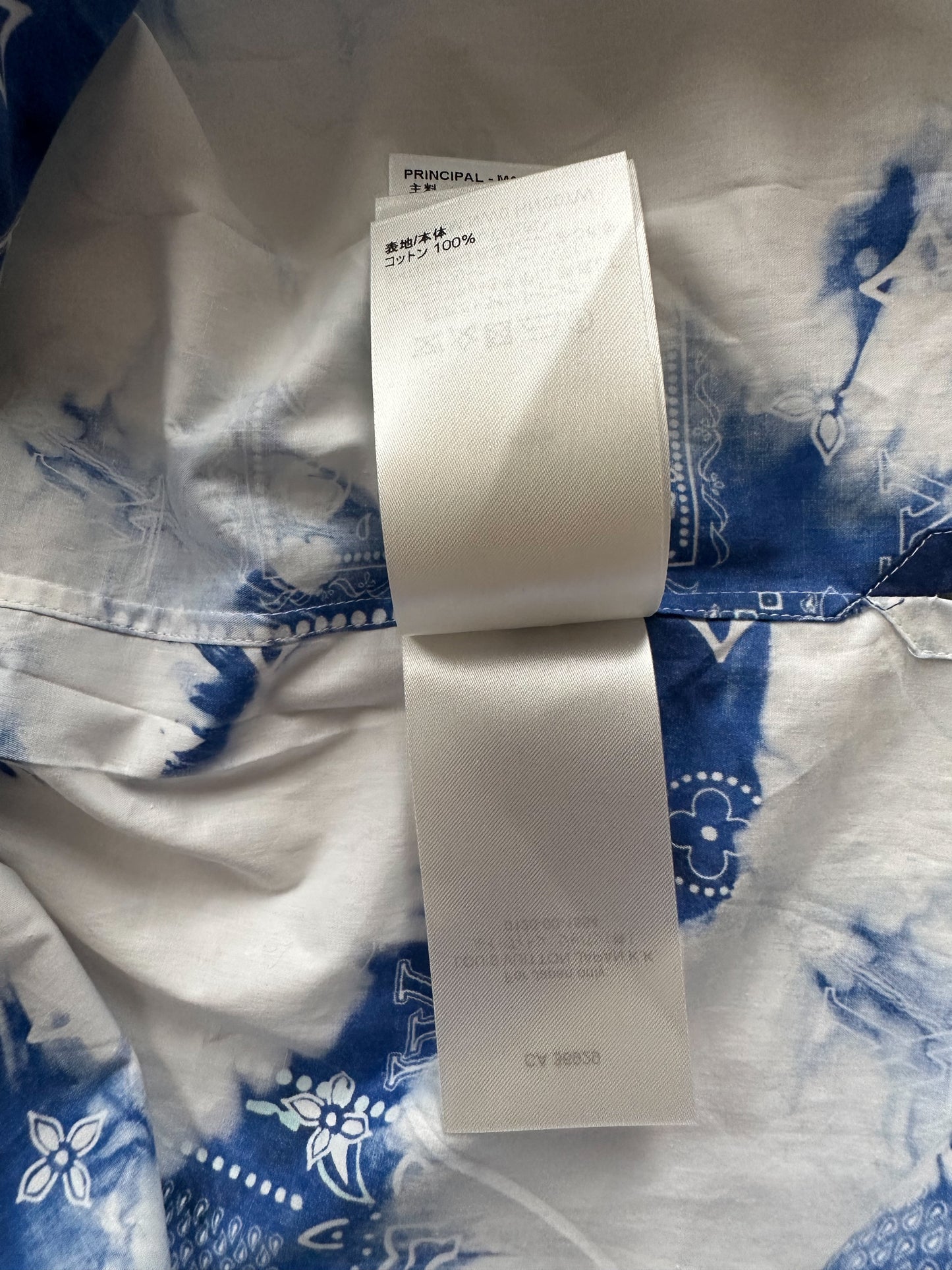 Louis Vuitton Blue Monogram Bandana Button Up Shirt