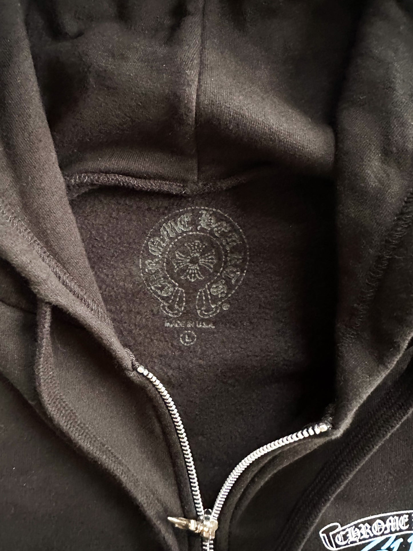 Chrome Hearts Black St Barth Exclusive Horseshoe Zip Up Hoodie