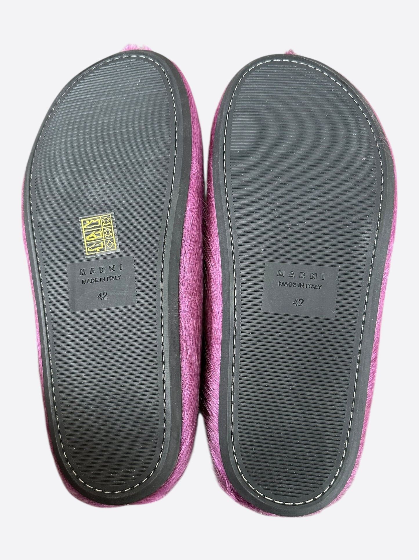 Marni Purple Calfskin Fussbett Sabot Slides