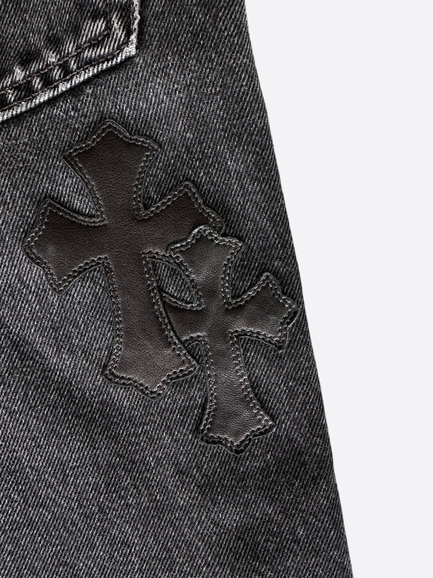 Chrome Hearts Levi's Black Cross Patch Jeans
