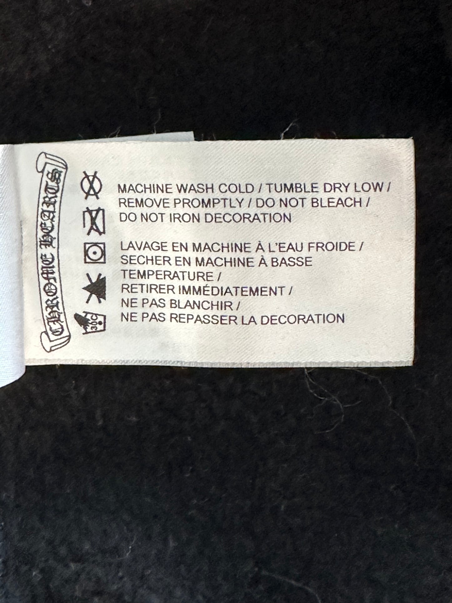 Chrome Hearts Black & White T-Bar Logo Hoodie