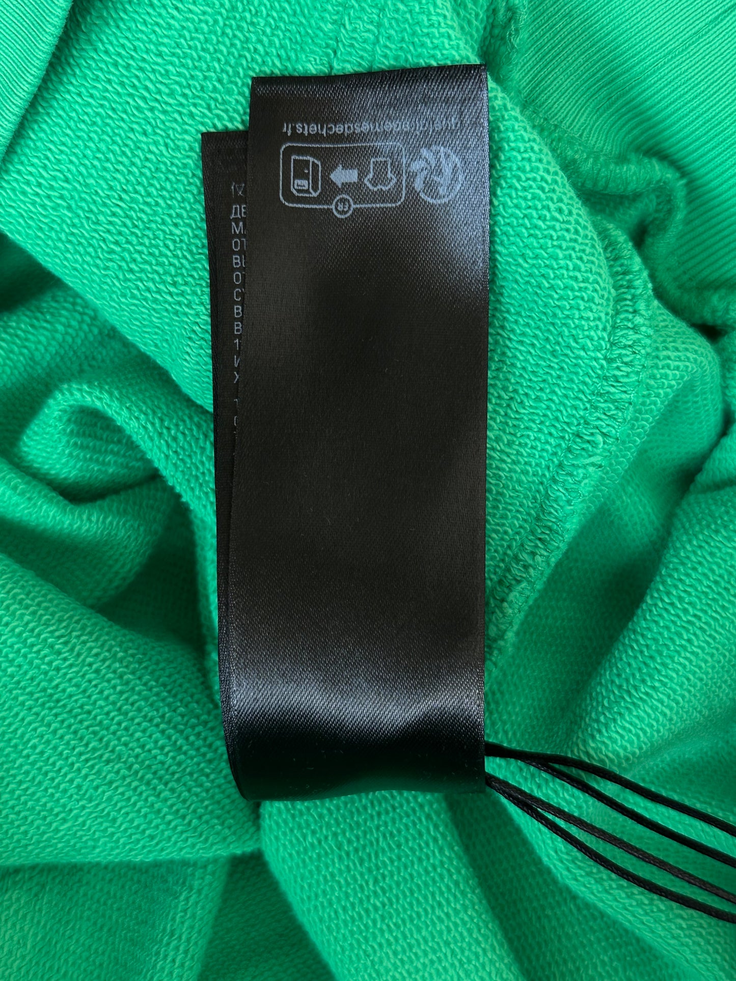 Balenciaga Green & Black Campaign Logo Hoodie