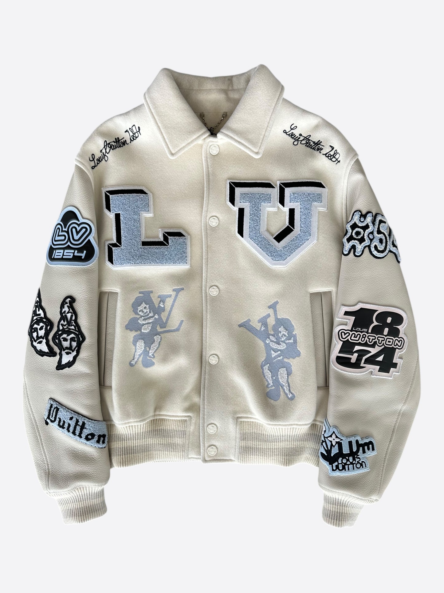 Louis Vuitton White & Blue Bunny Varsity Jacket