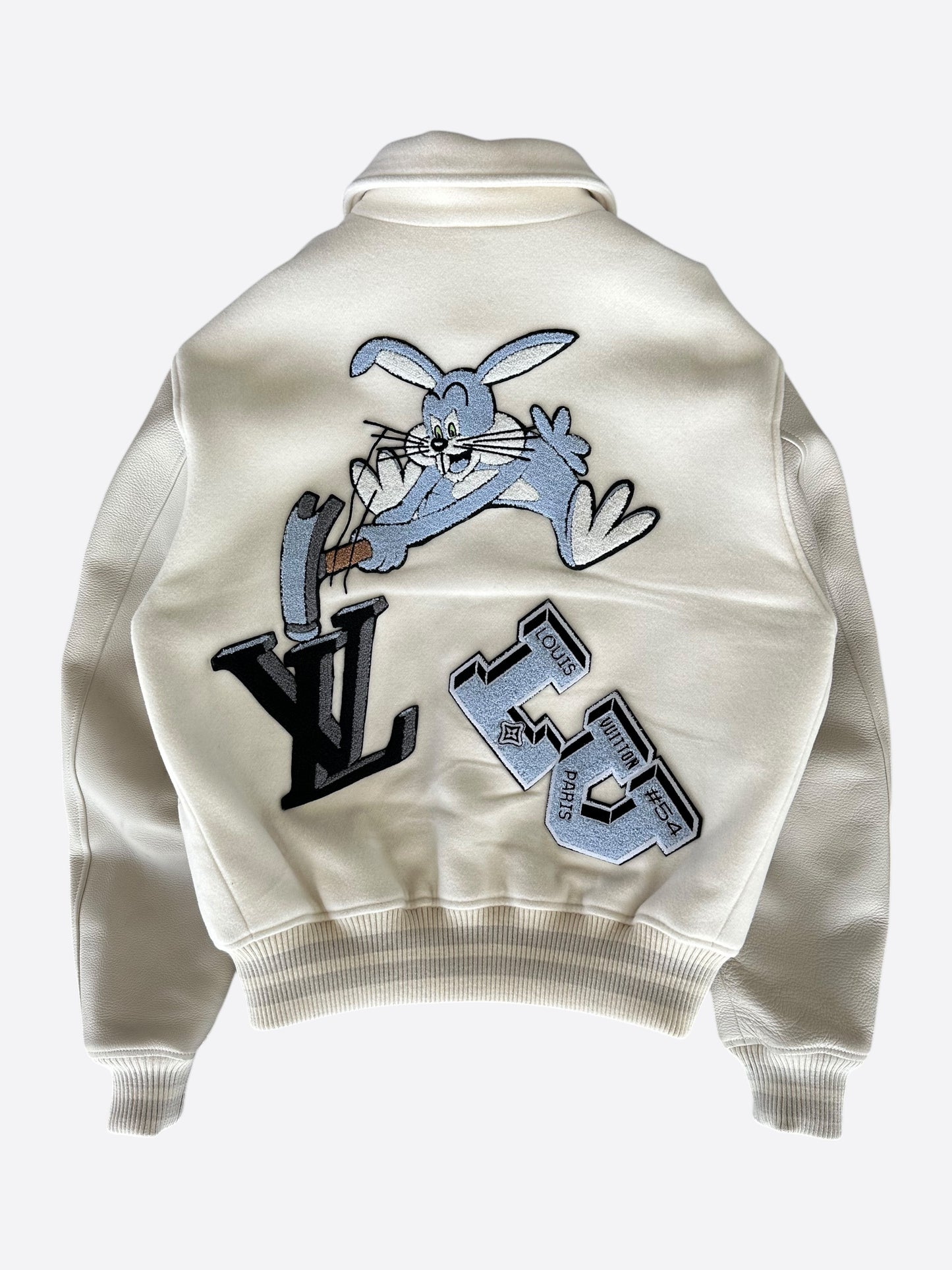 Louis Vuitton White & Blue Bunny Varsity Jacket