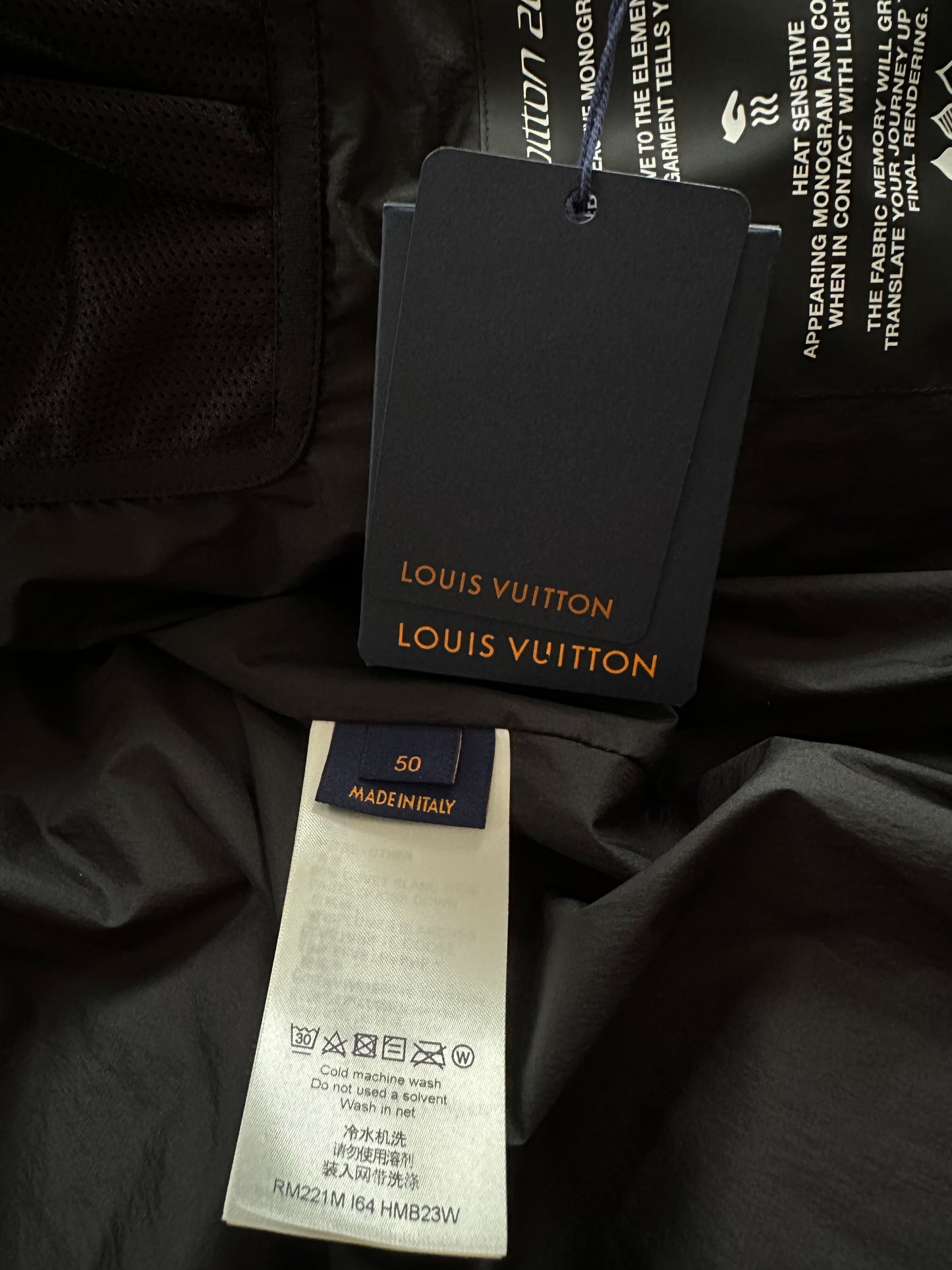 Louis Vuitton Black & Grey 2054 Monogram Heat Reflective Puffer Jacket