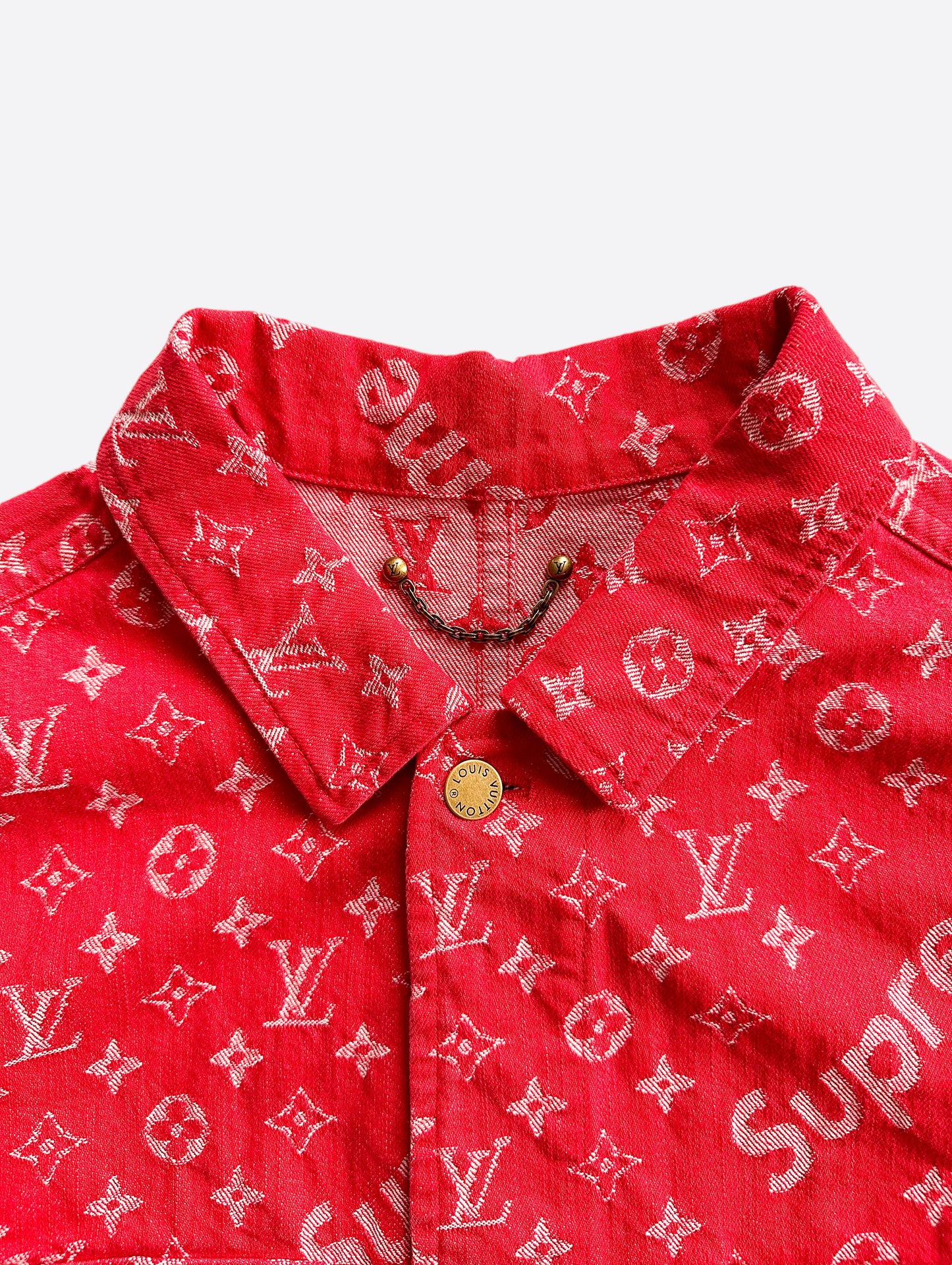 Louis Vuitton Supreme Red Monogram Chore Jacket 1/1