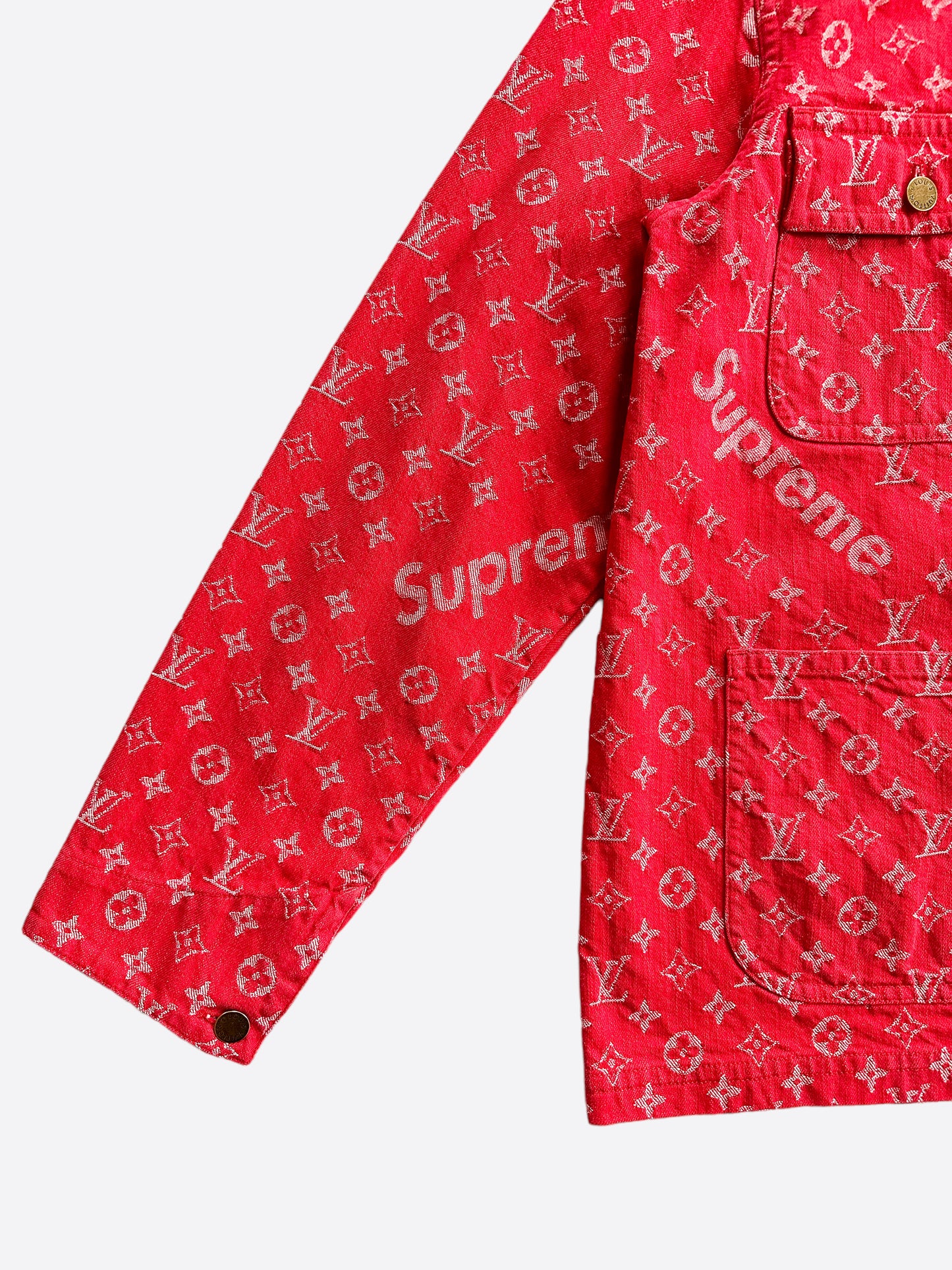 Louis Vuitton Supreme Red Monogram Chore Jacket 1/1