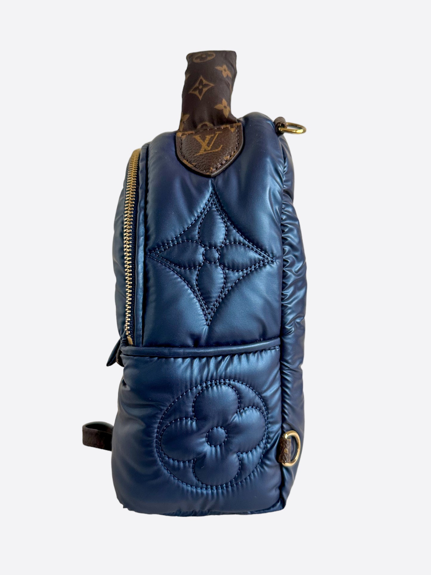 Louis Vuitton Blue Puffer Monogram Palm Springs Mini
