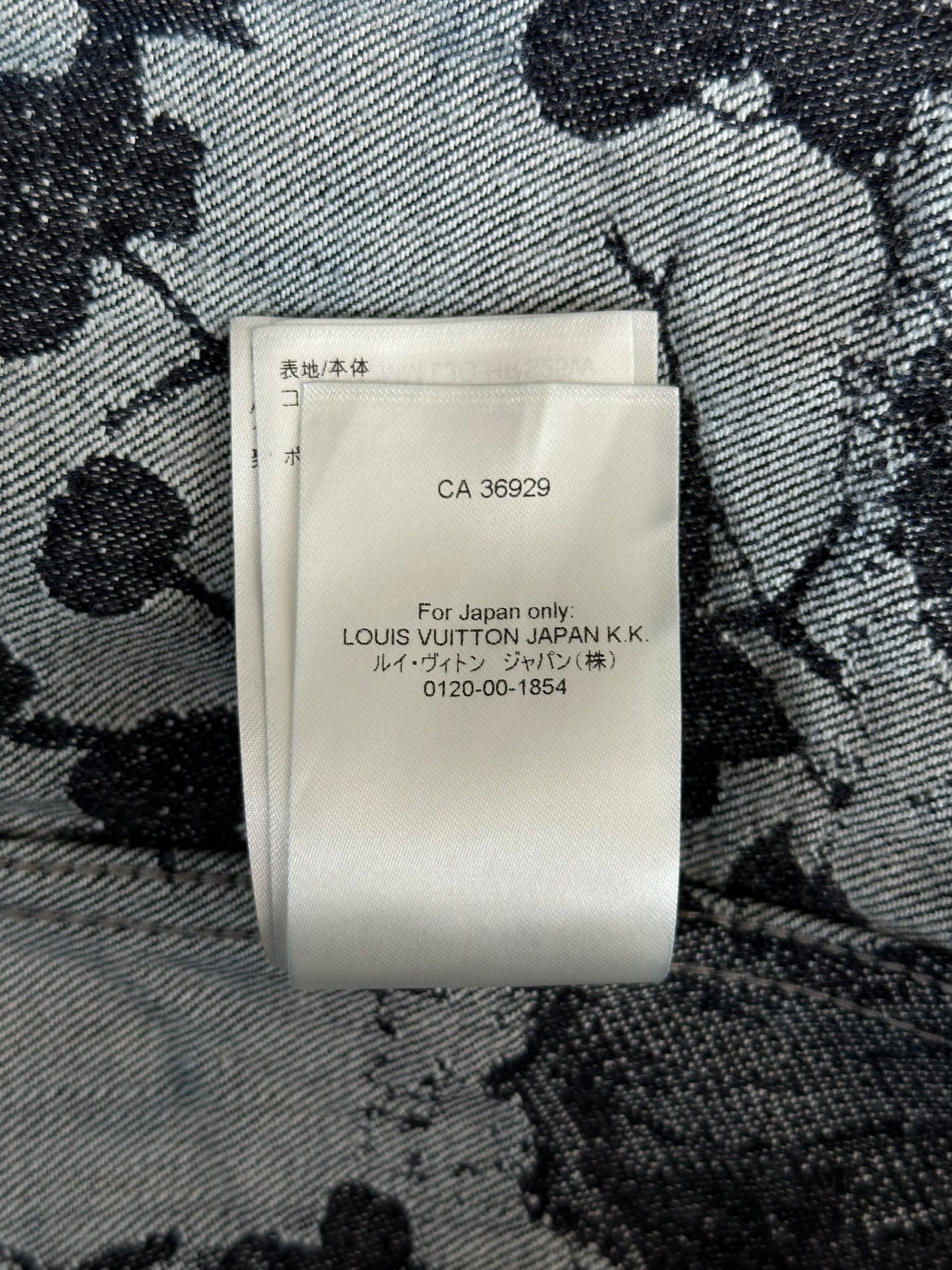 Louis Vuitton Blue & White Floral Monogram Denim Shirt