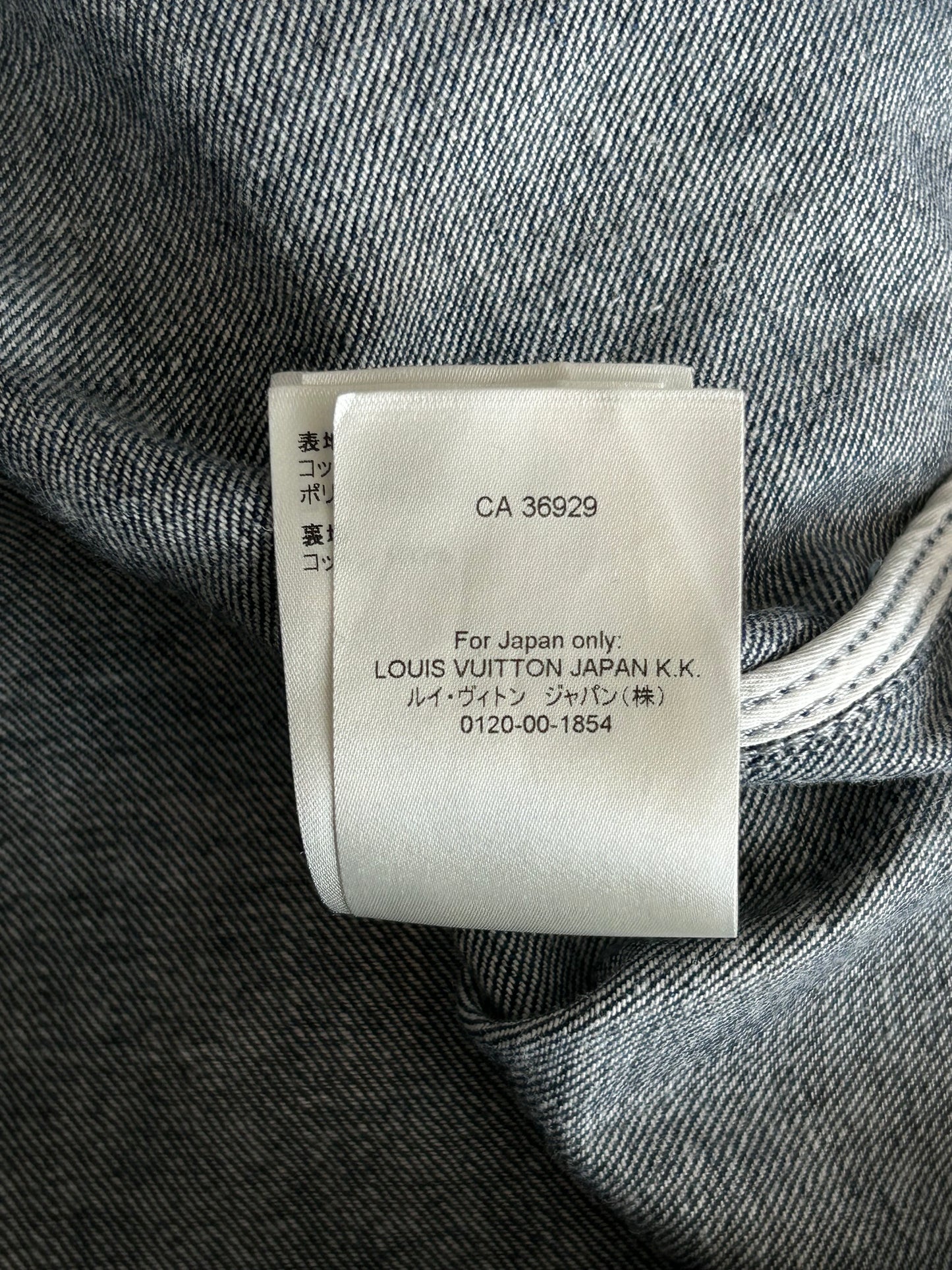 Louis Vuitton Blue Bleached Bandana Denim Button Up Shirt