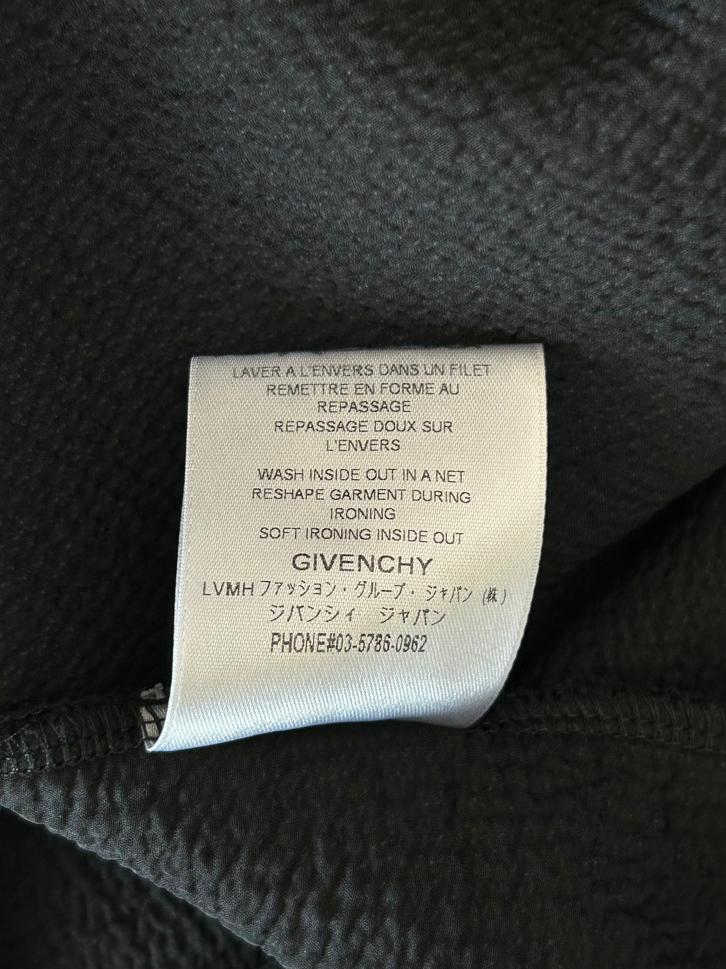 Givenchy Black & White Distressed Logo Hoodie