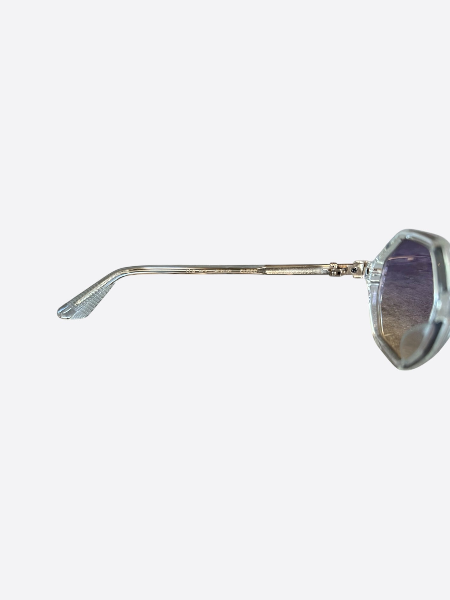Chrome Hearts Clear & Silver Clitco Sunglasses