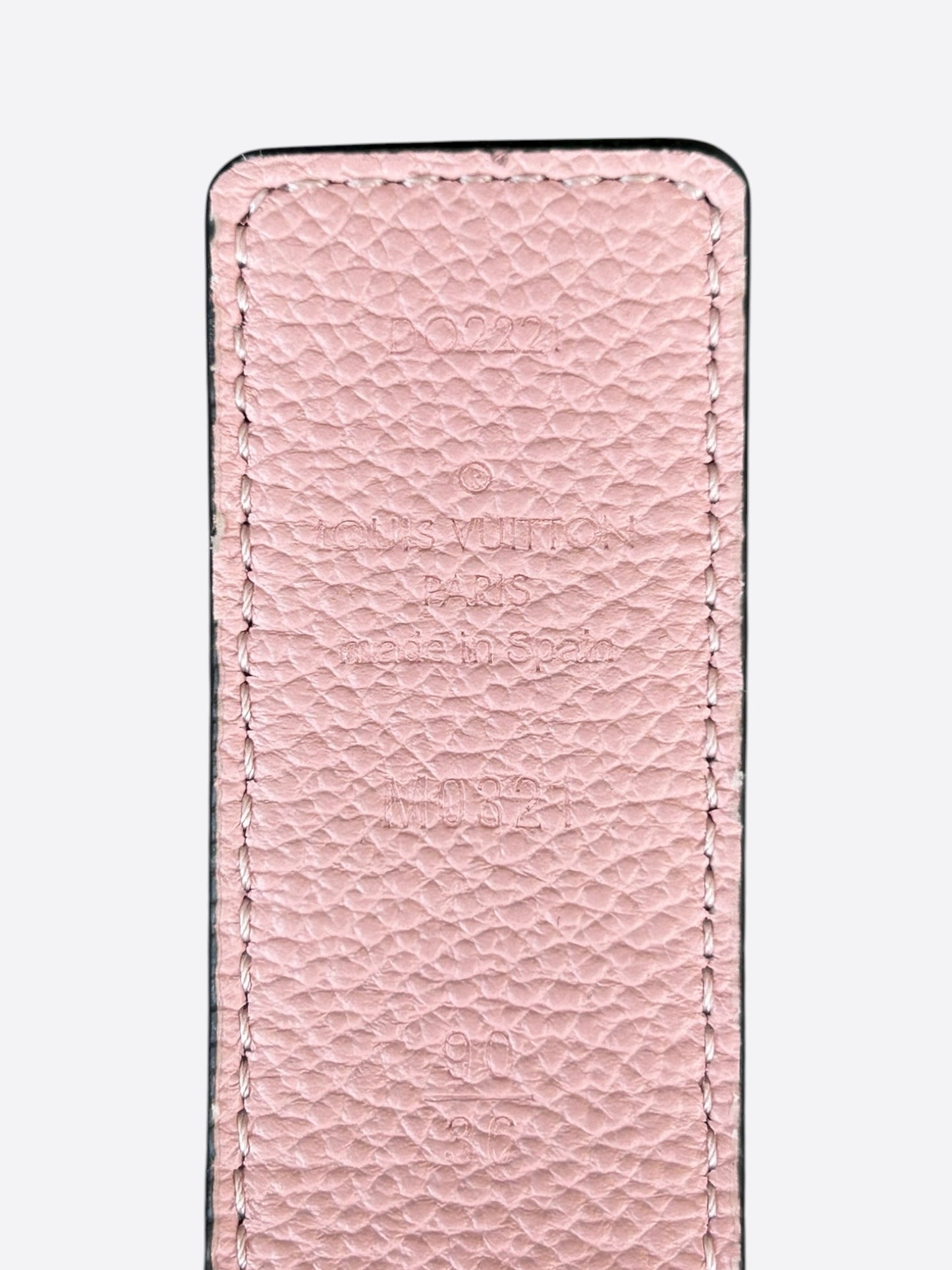 Louis Vuitton Brown & Pink Monogram Women's Reversible Belt