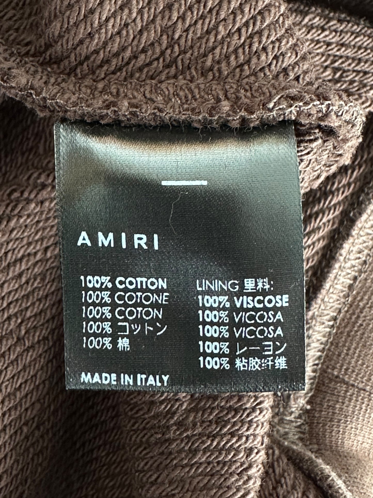 Amiri Brown & White MA Bar Logo Hoodie