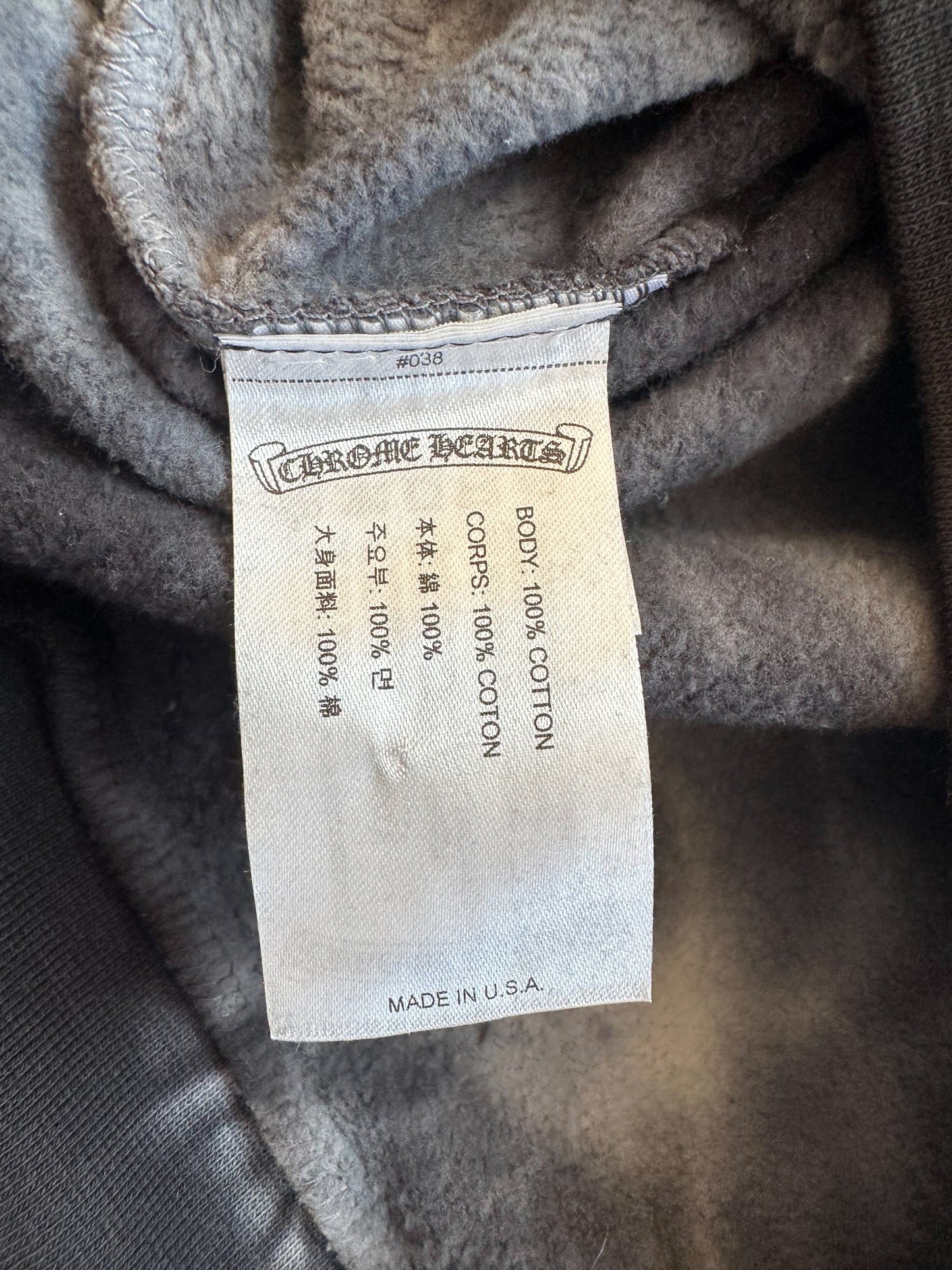 Chrome Hearts Black Tie-Dye Horseshoe Logo Hoodie