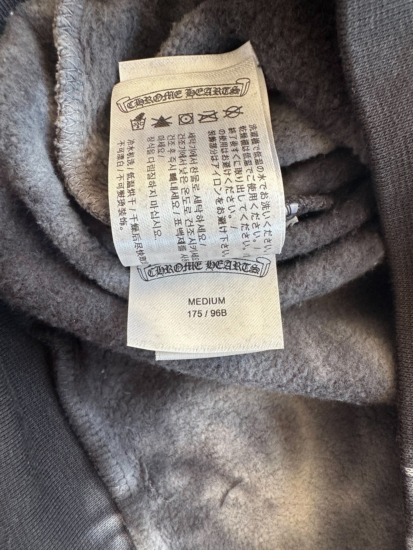 Chrome Hearts Black Tie-Dye Horseshoe Logo Hoodie