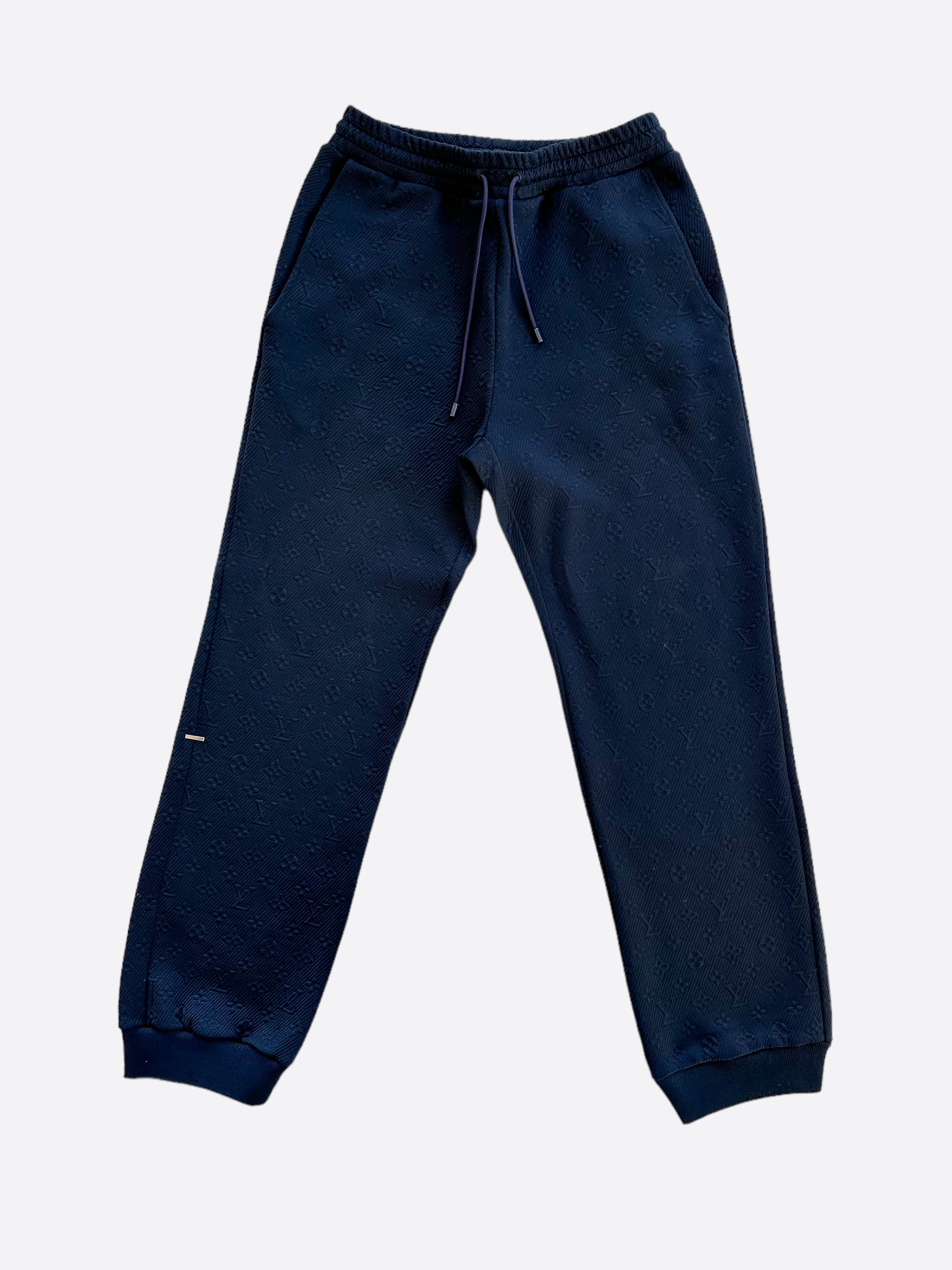 Louis Vuitton blue Monogram-Panel Sweatpants