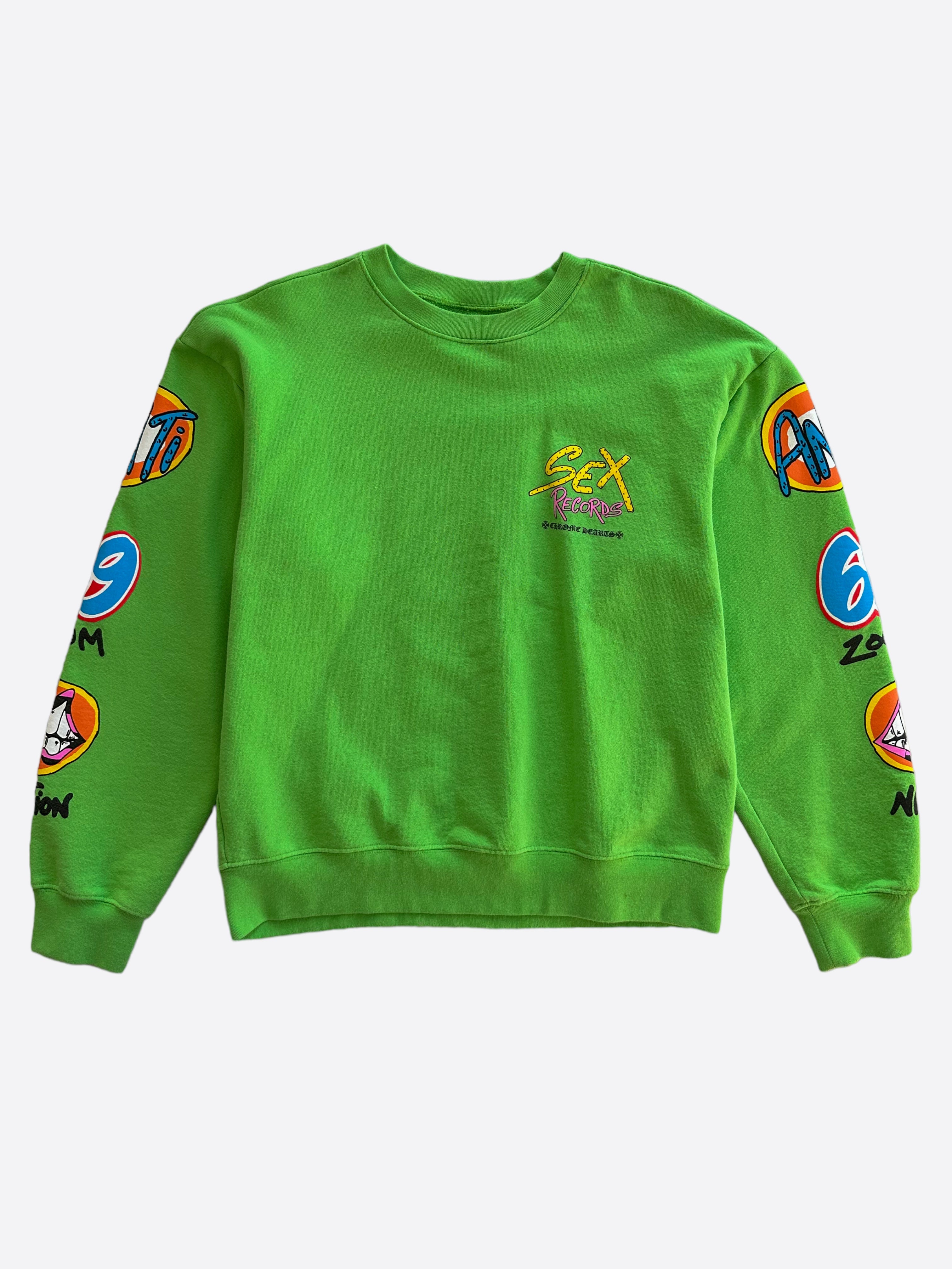Chrome Hearts Green Sex Records Logo Sweater