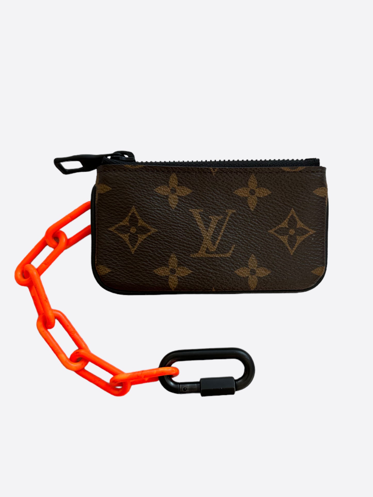Louis Vuitton Brown & Orange Virgil Monogram Key Pouch