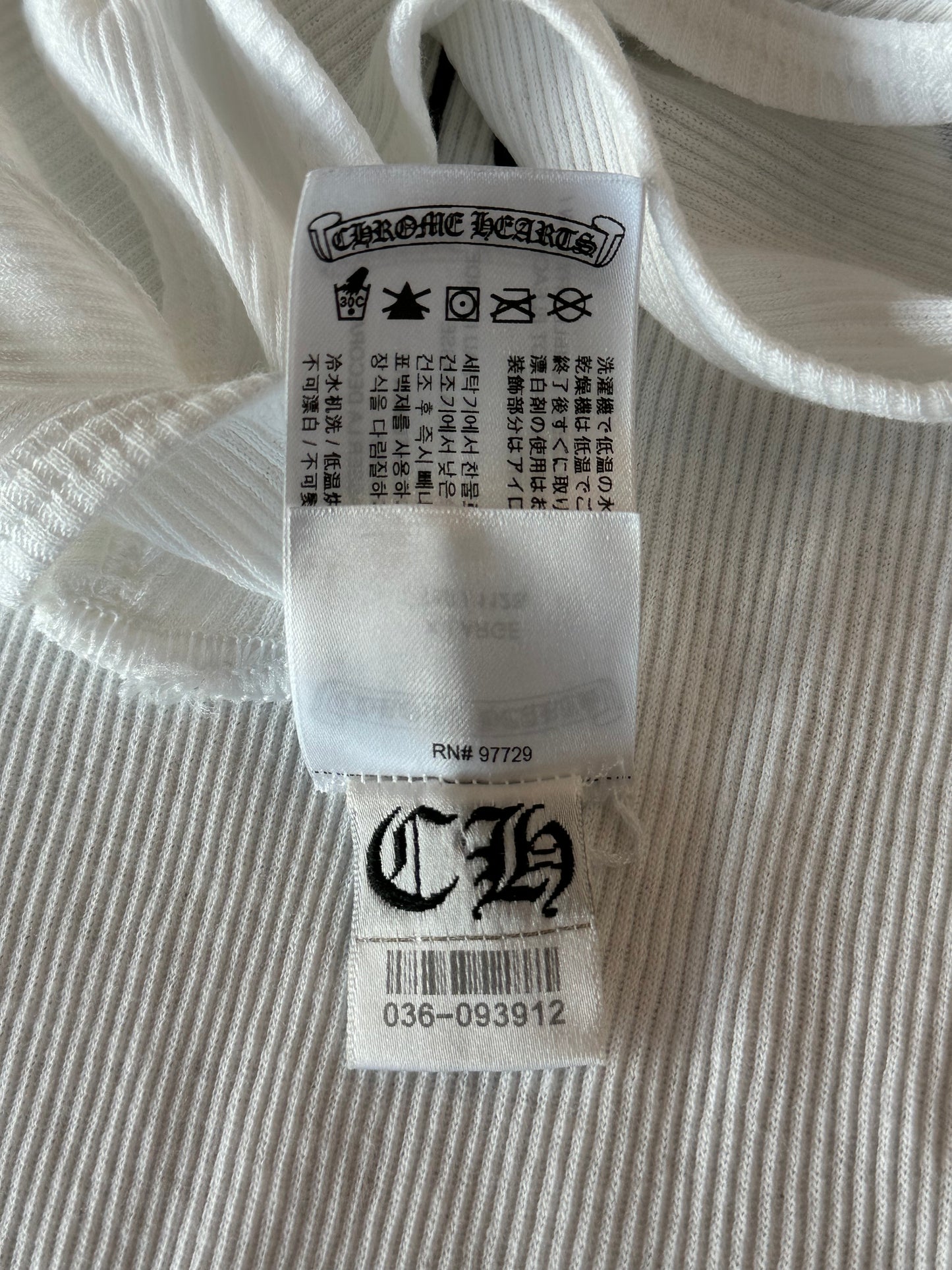 Chrome Hearts White & Black T-Bar Logo Tank Top